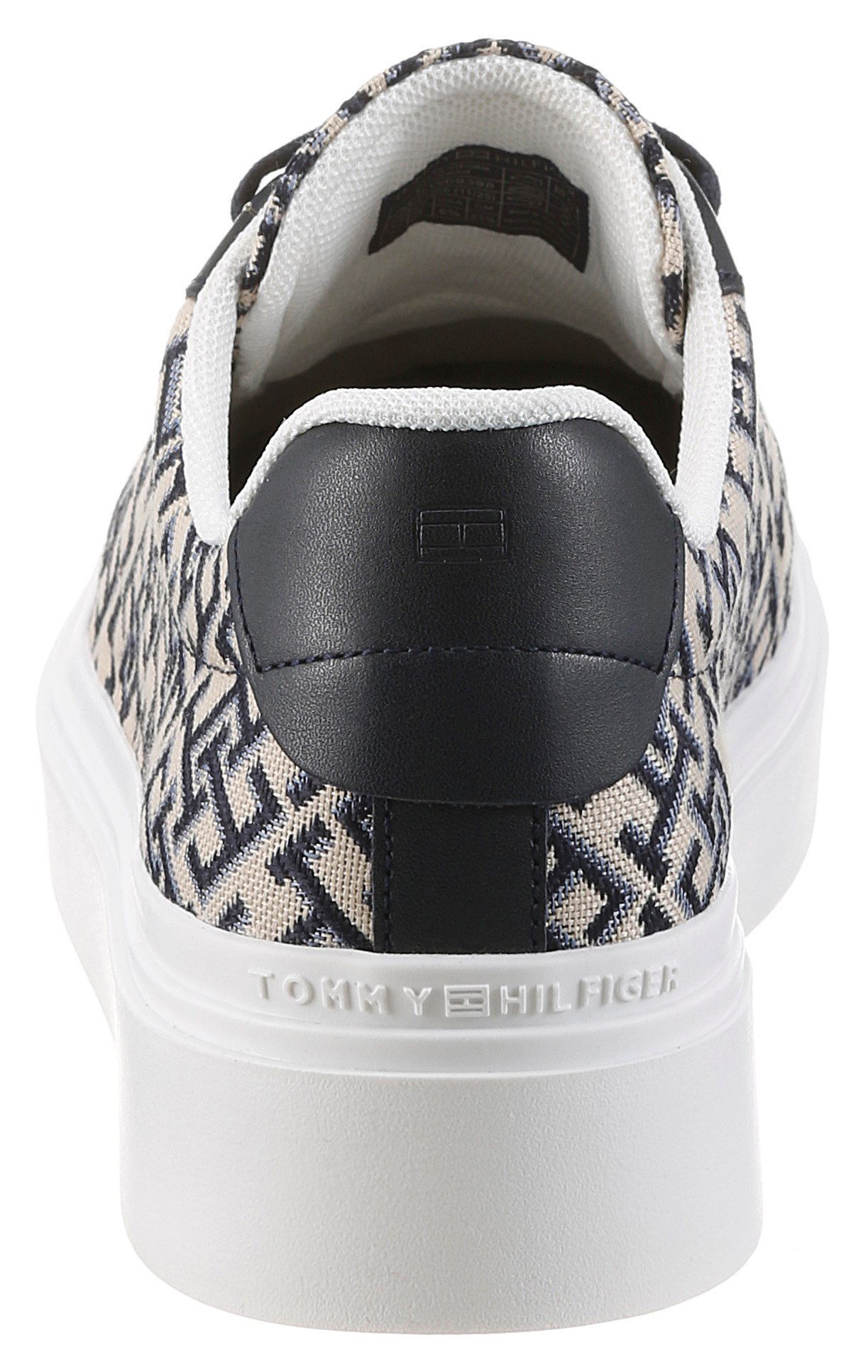 Tommy Hilfiger TH CHIC PLATFORM MONOGRAM Plateausneaker Freizeitzeitschuh, Halbschuh, Schnürschuh mit Allover-Logodruck