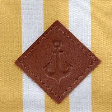 ANEMOSS Rucksack Anemoss Marine Collection Canvas Rucksack mit gelb-weißen Streifen (1-tlg)