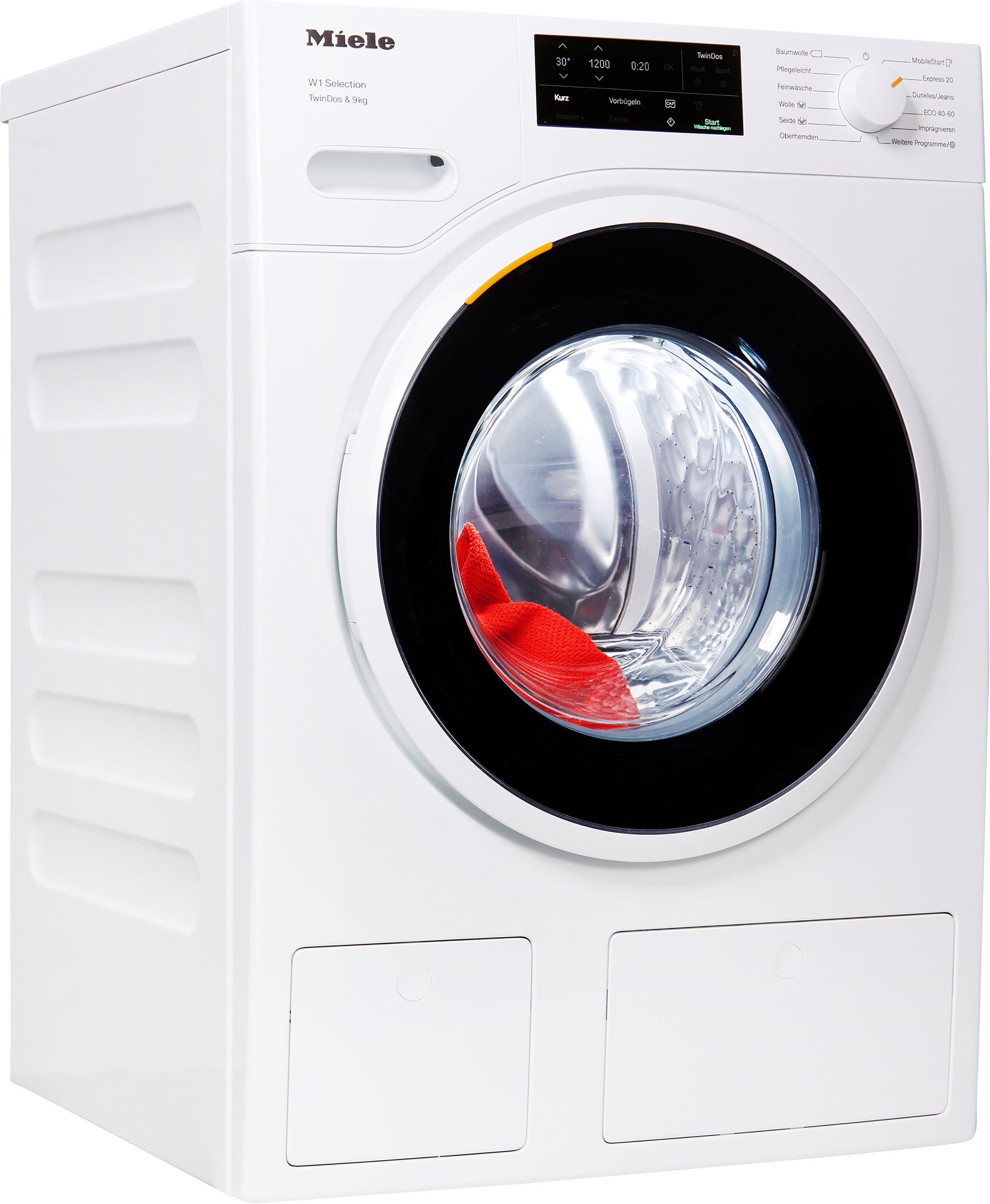 Miele Waschmaschine WSG663 U/min, WCS 1400 TDos&9kg, TwinDos 9 automatischen zur kg, Waschmitteldosierung