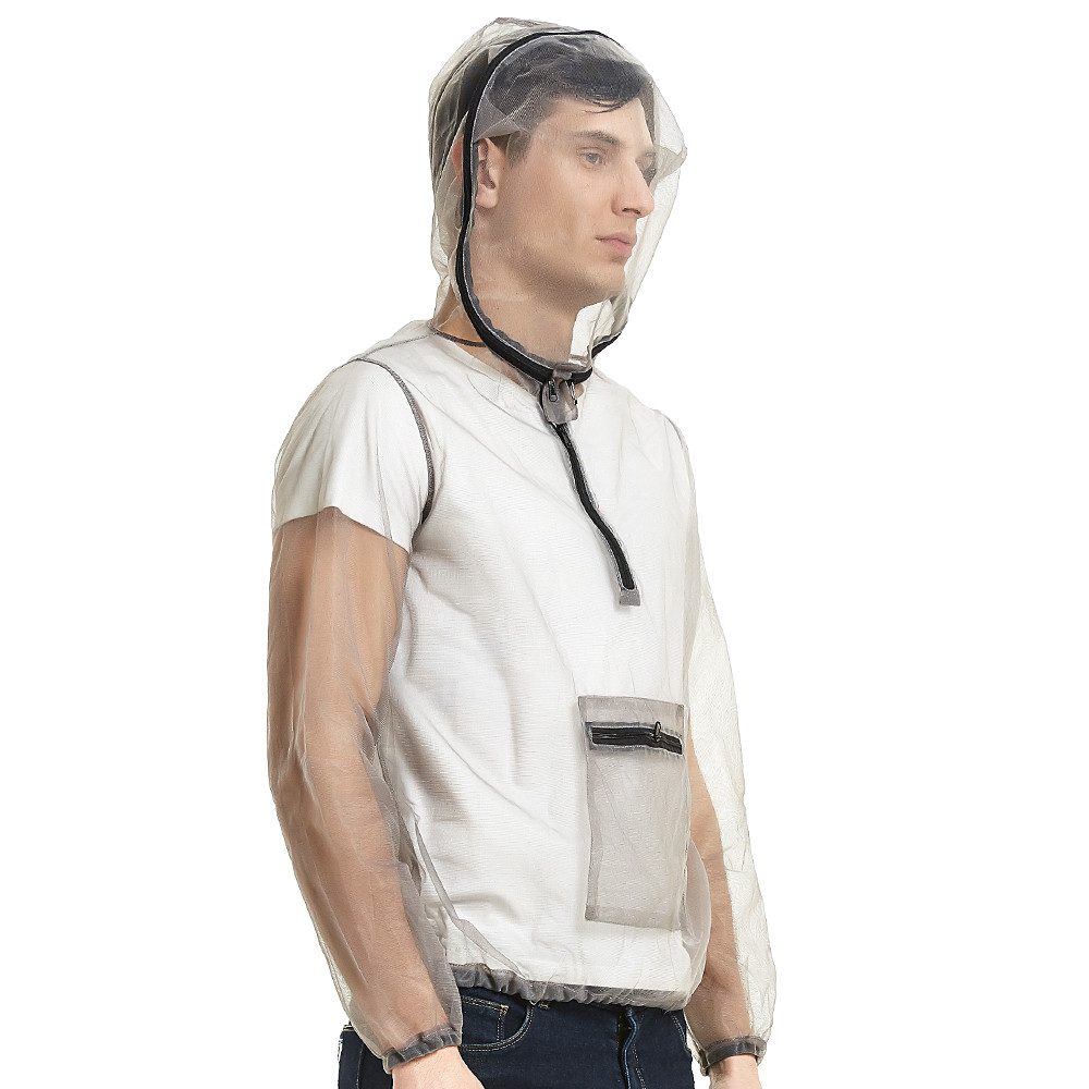 GARRYFIZH Funktionsjacke Mückenabweisendes Netzhemd Mückenabweisende Jacke mit Kapuze Leicht und transparent, Mücken- und Insektenschutzmittel