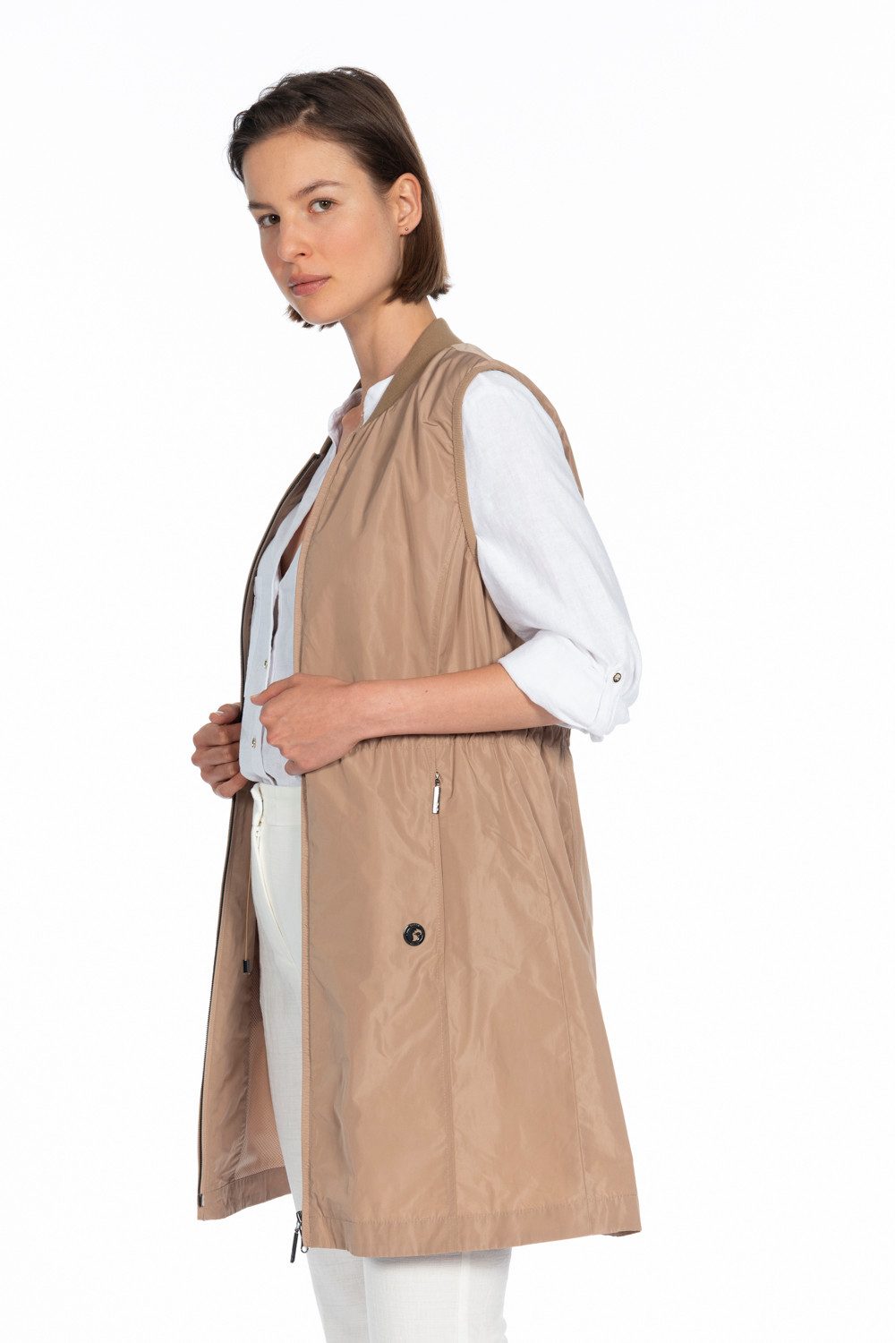 WEGA Green Goose Longweste Longweste mit Netzfutter "Shape-Memory" (1-tlg)