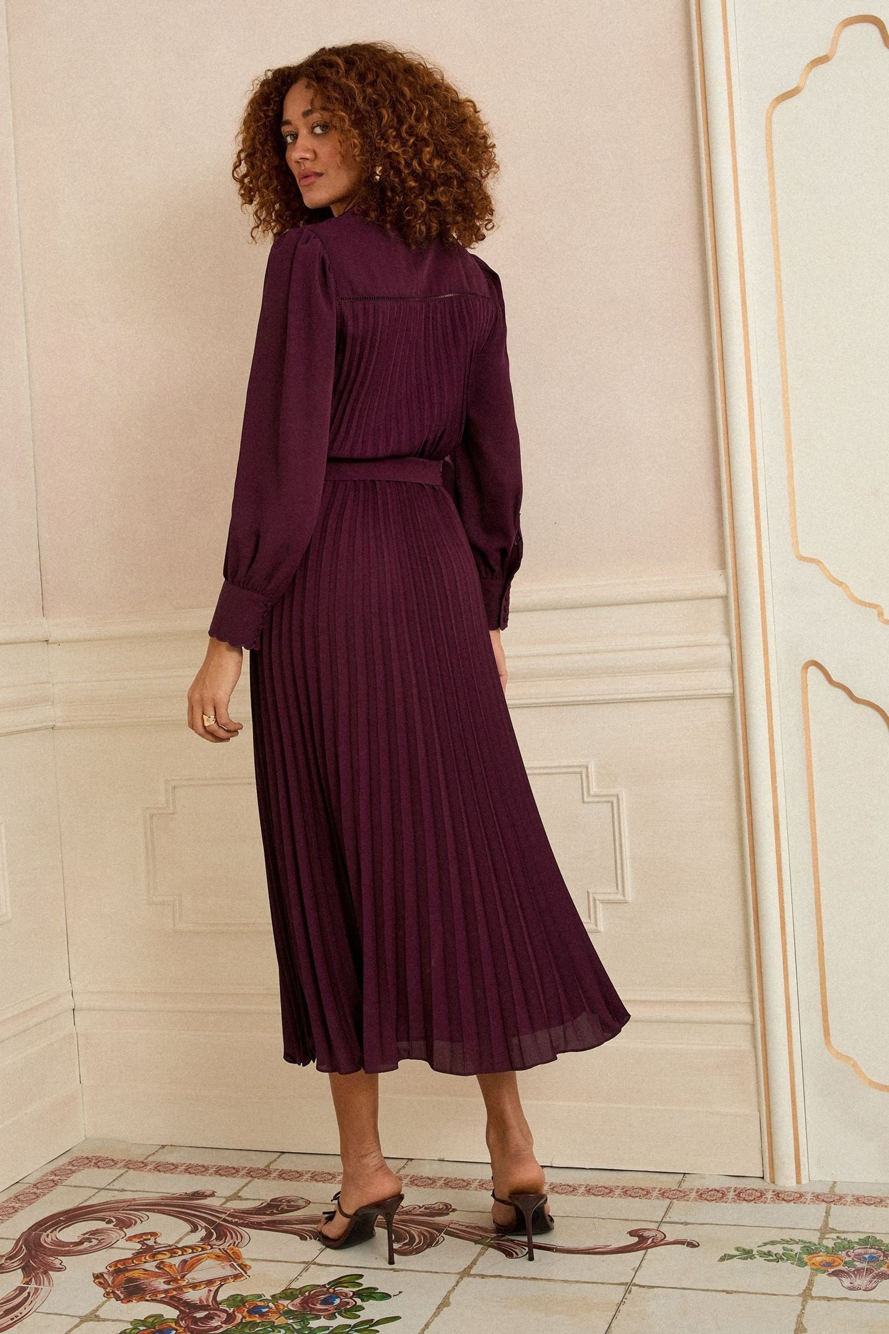 Love & Roses Midikleid Love & Roses Midikleid mit Falten, Regular (1-tlg)
