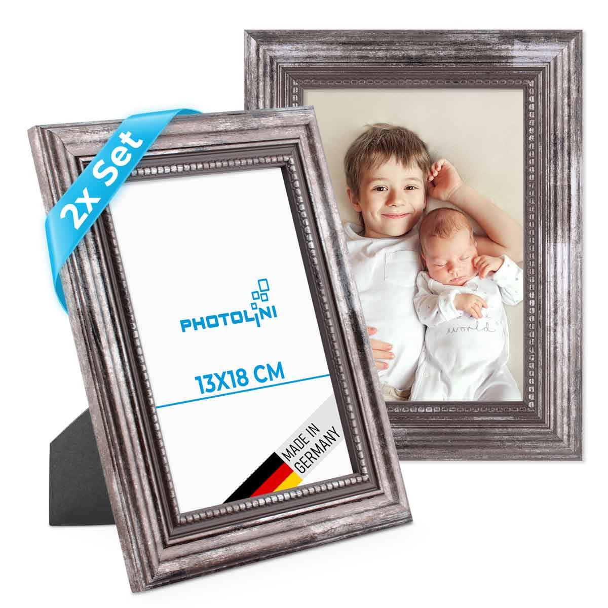 PHOTOLINI Bilderrahmen 2er Set Massivholz-Rahmen im günstig online kaufen