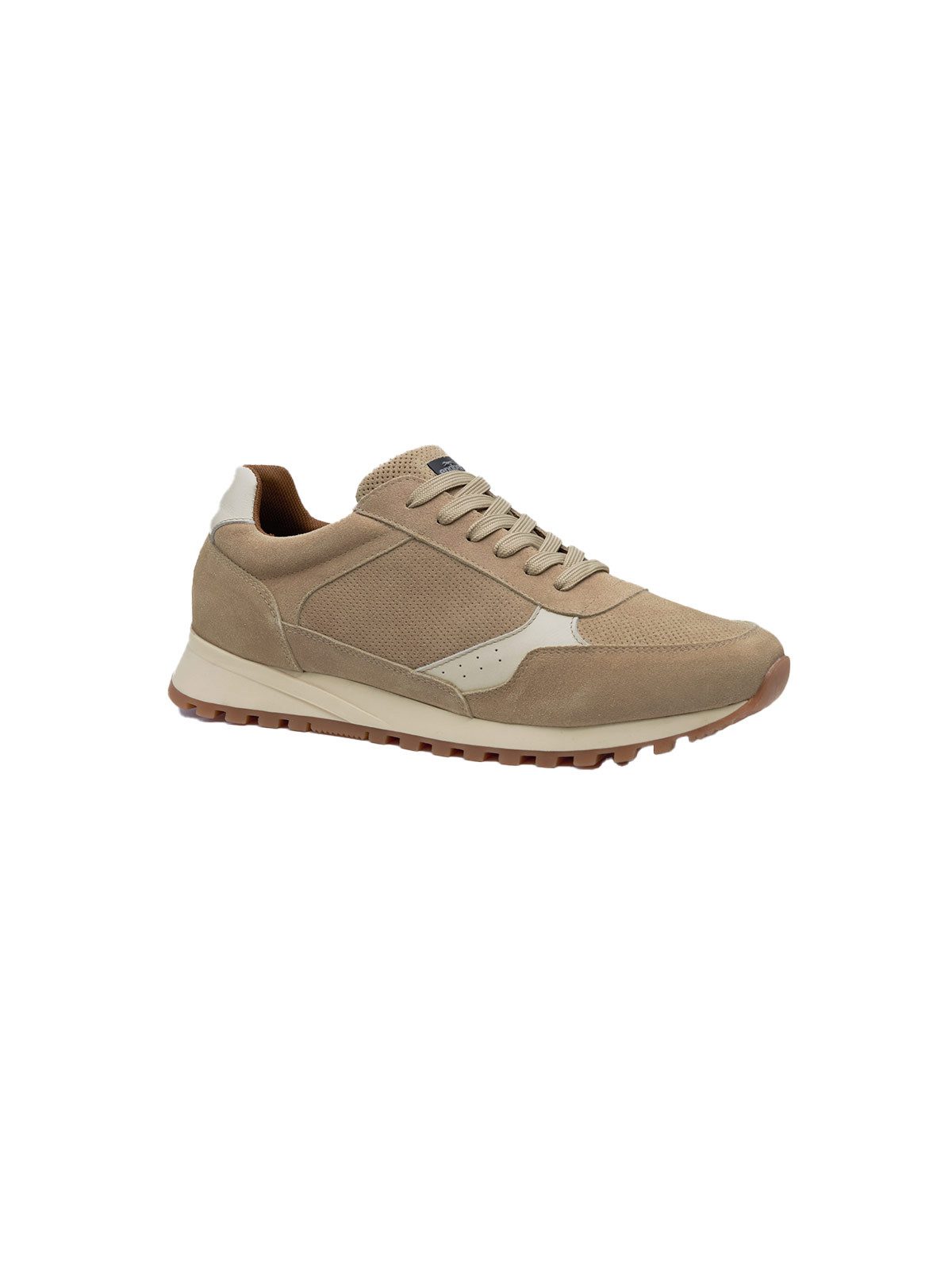 Engbers Herren Sneaker aus Velourleder, Beige Sneaker