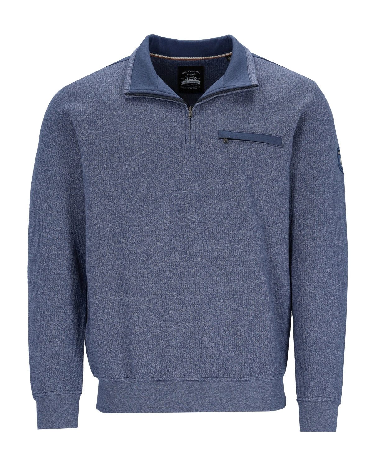Hajo Sweatshirt Troyersweatshirt in Cloqué-Gewebe - stay fresh-Qualität