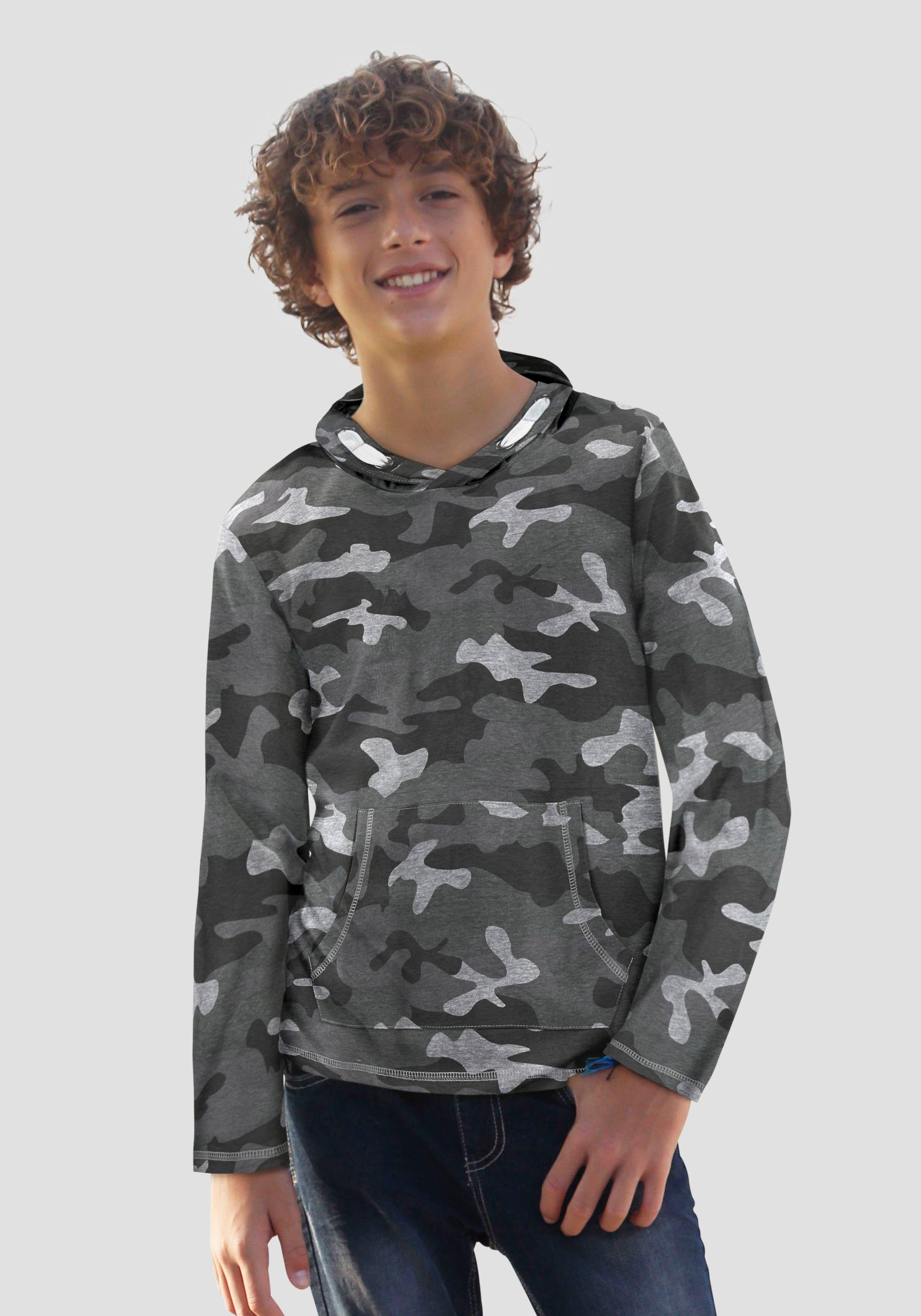 in Tarnfarben Langarmshirt KIDSWORLD