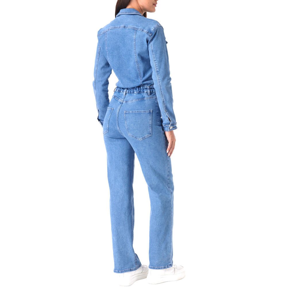 Ital-Design Overall Feminines Denim-Jumpsuit mit tailliertem Schnitt für Fr günstig online kaufen