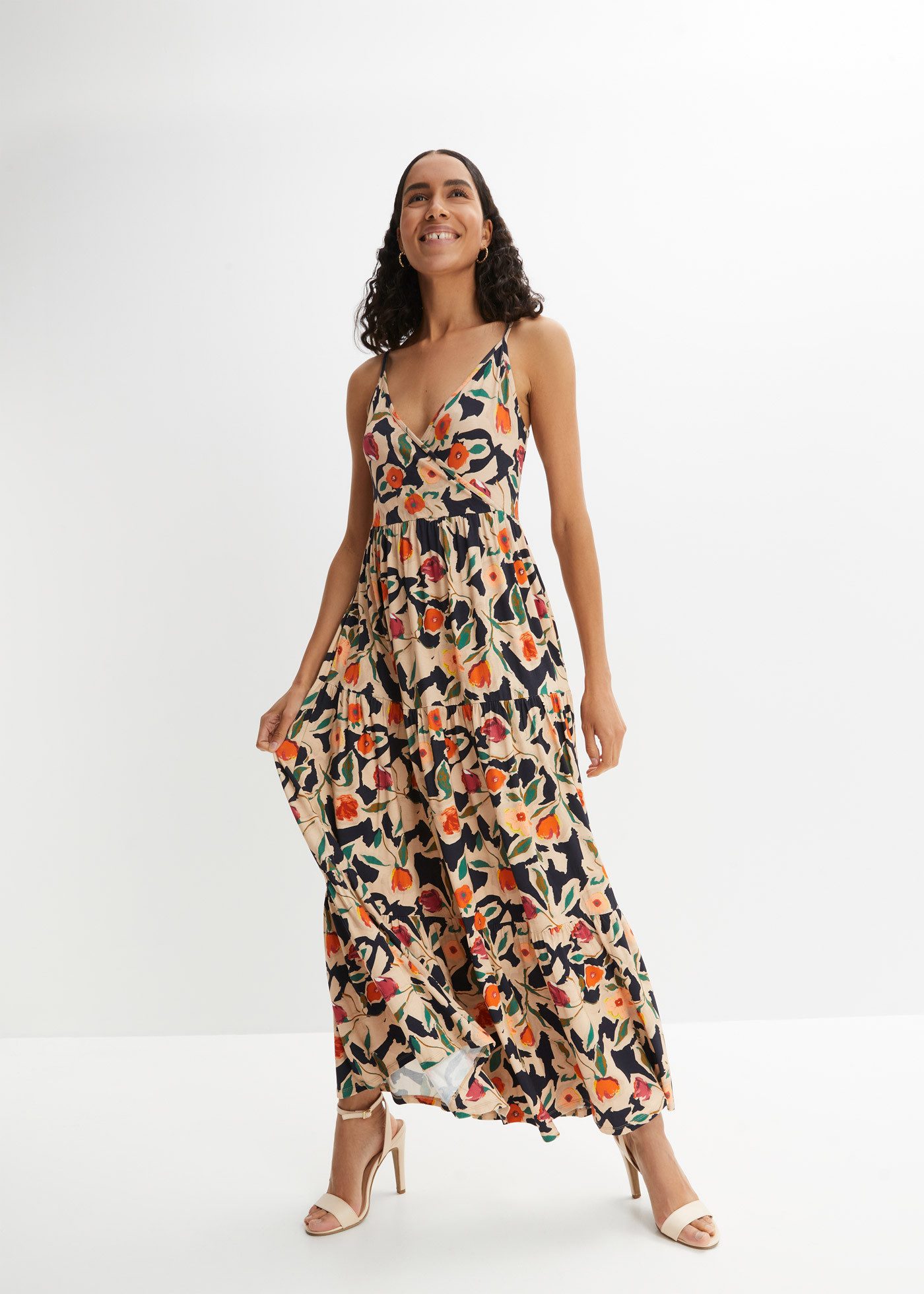 bonprix Maxikleid Maxikleid aus softem Viskose-Mix