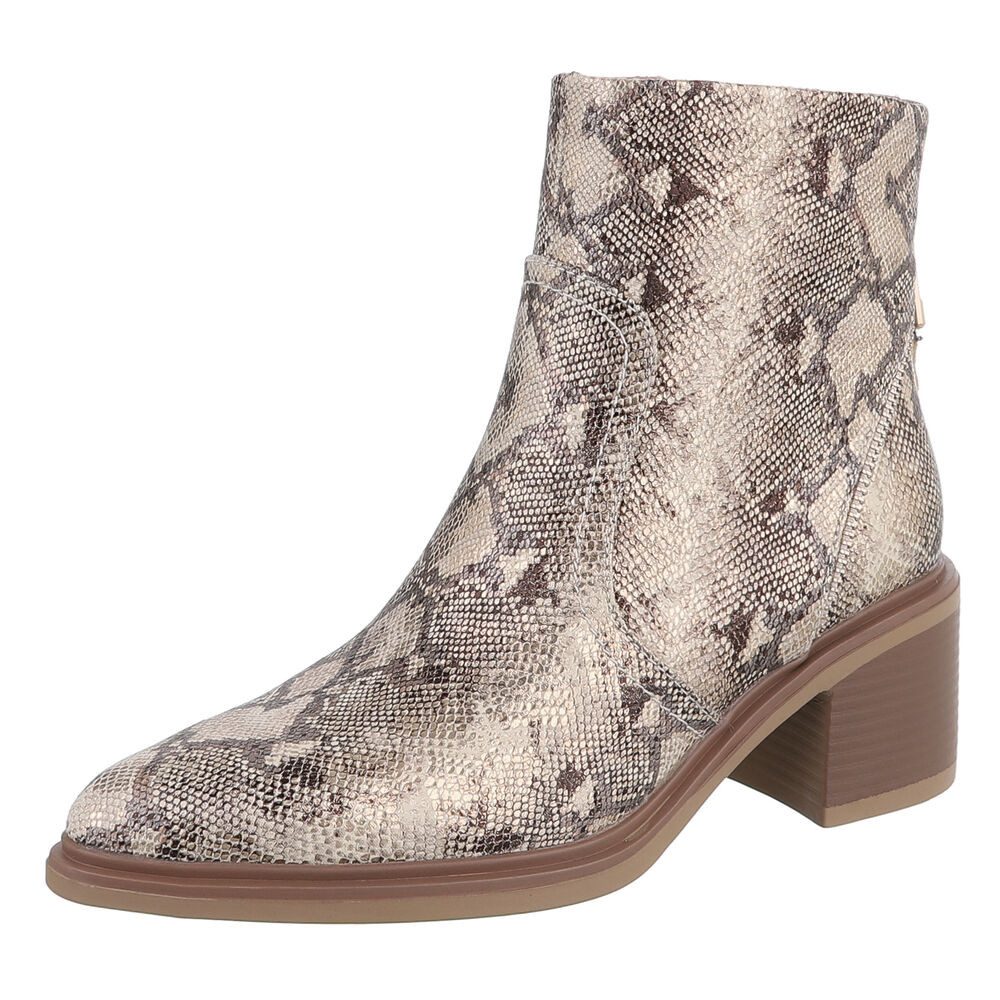 Ital-Design Eleganter Ankle-Stiefel aus strukturiertem Material günstig online kaufen