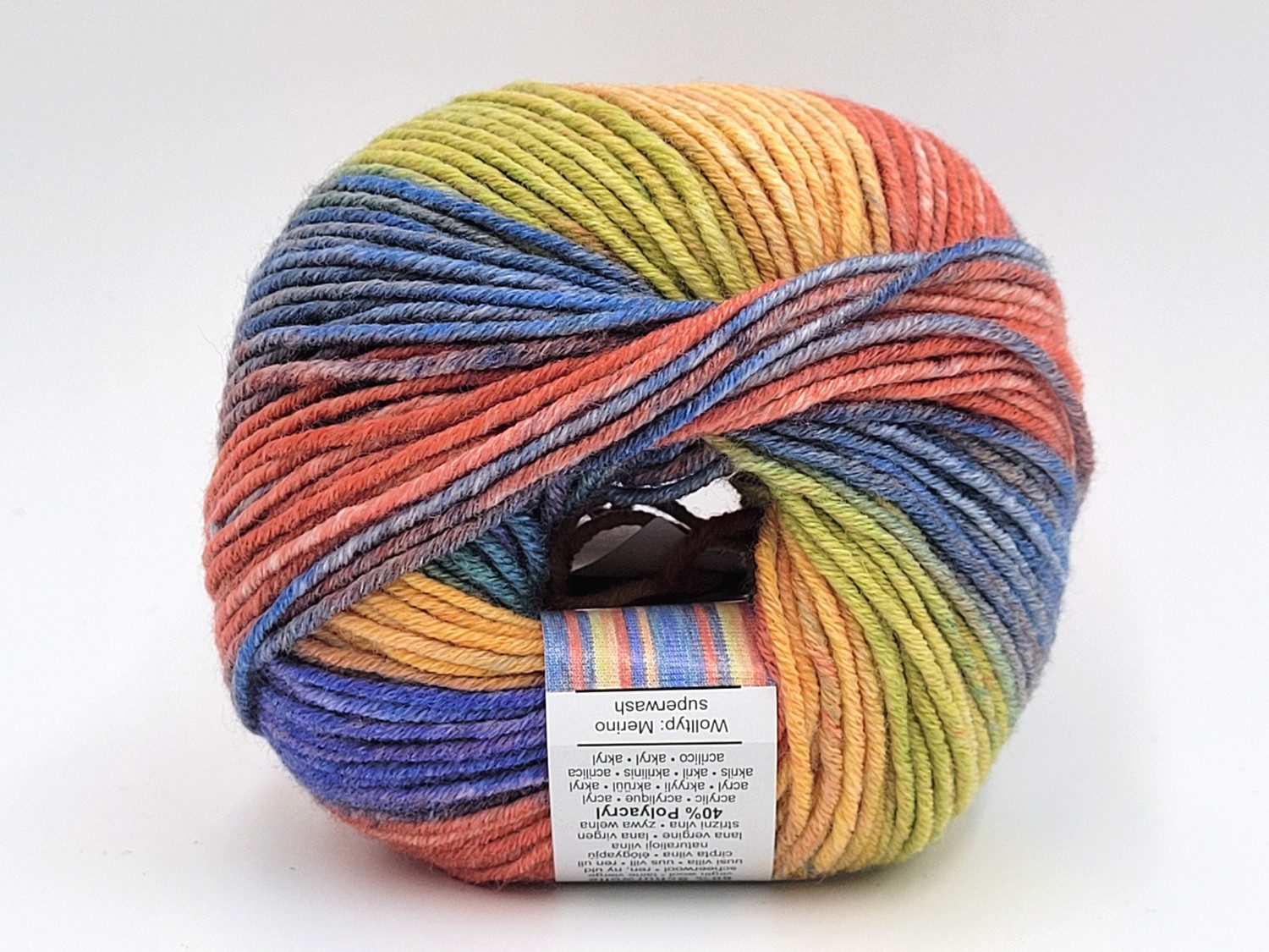 Online Garne Linie 110 Timona Design Color, Merinowolle mit Farbverlauf Häkelwolle, 120 m (Handstrickgarn, Wolle zum stricken und häkeln), 60% Schurwolle, 40% Polyacryl