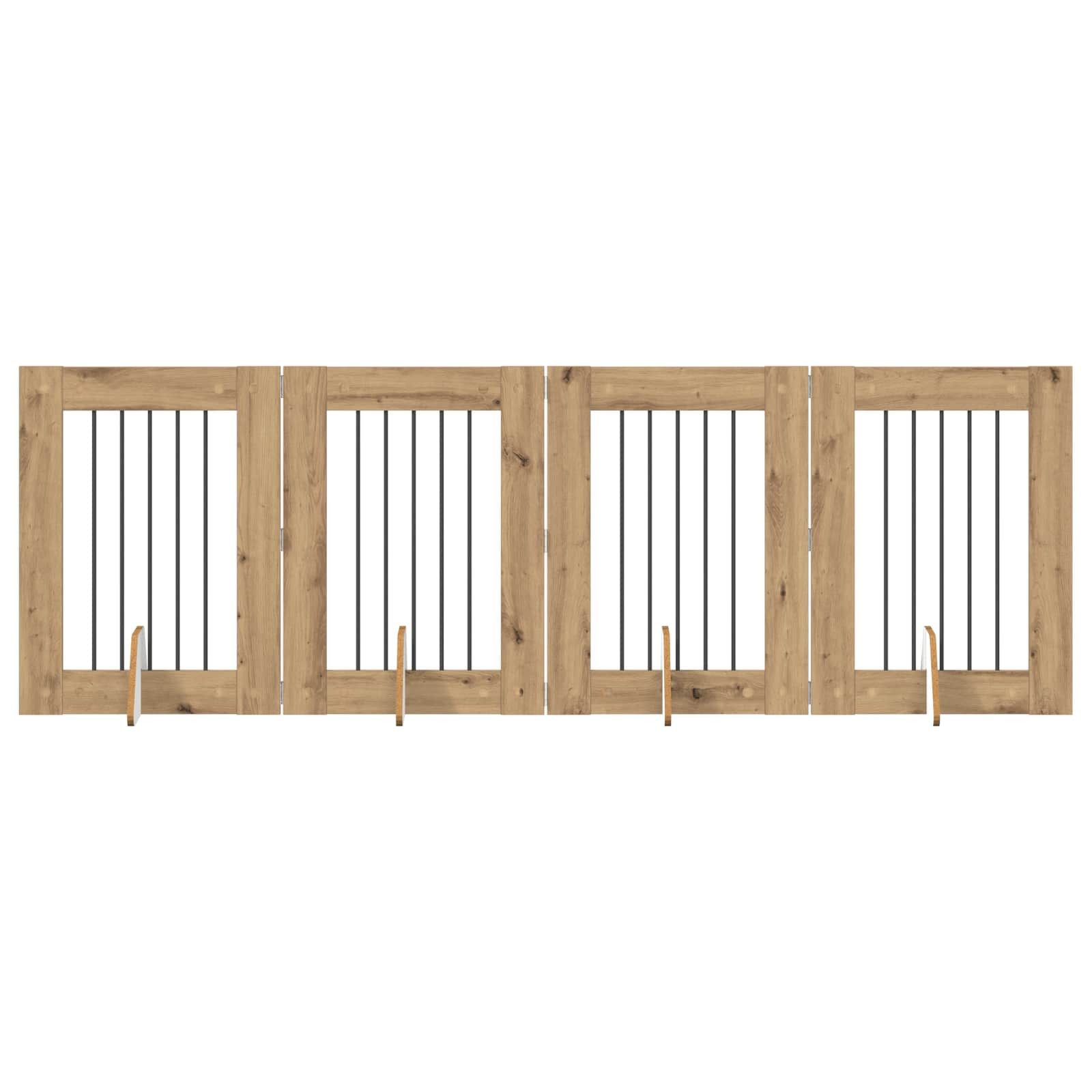 vidaXL Hundezwinger 60 x 80 cm Hunde Absperrgitter Freistehend Faltbar 4-teiliges Artisan-