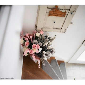 Kunstblume Künstliche Rosen Kunstblumen Deko weiß 30 cm Rose, matches21 HOME & HOBBY, Höhe 65 cm
