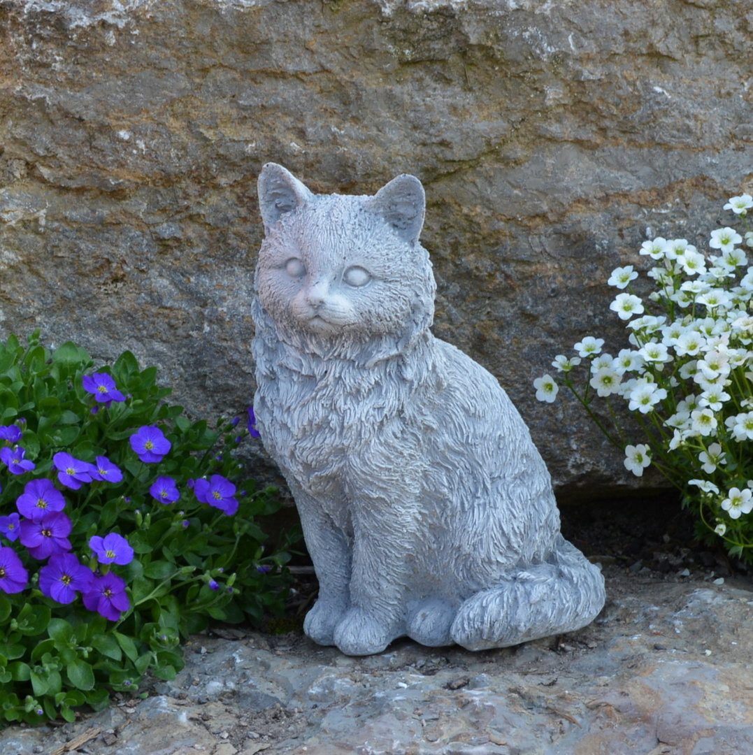 gartendekoparadies.de Gartenfigur Niedliche Katze, H. 26 günstig online kaufen