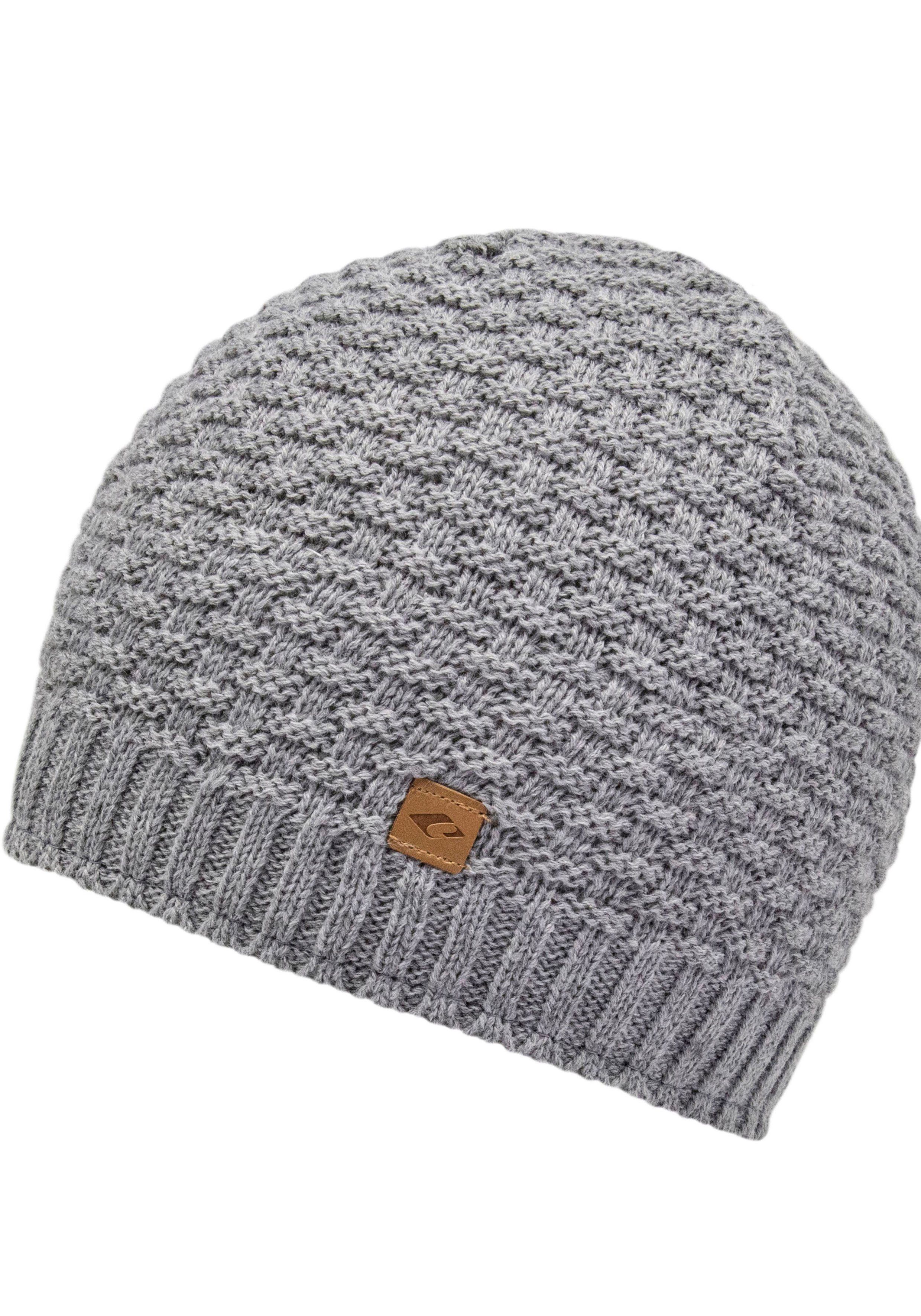 chillouts Beanie Kasimir Hat grey Size Rippenbündchen, light One Mit