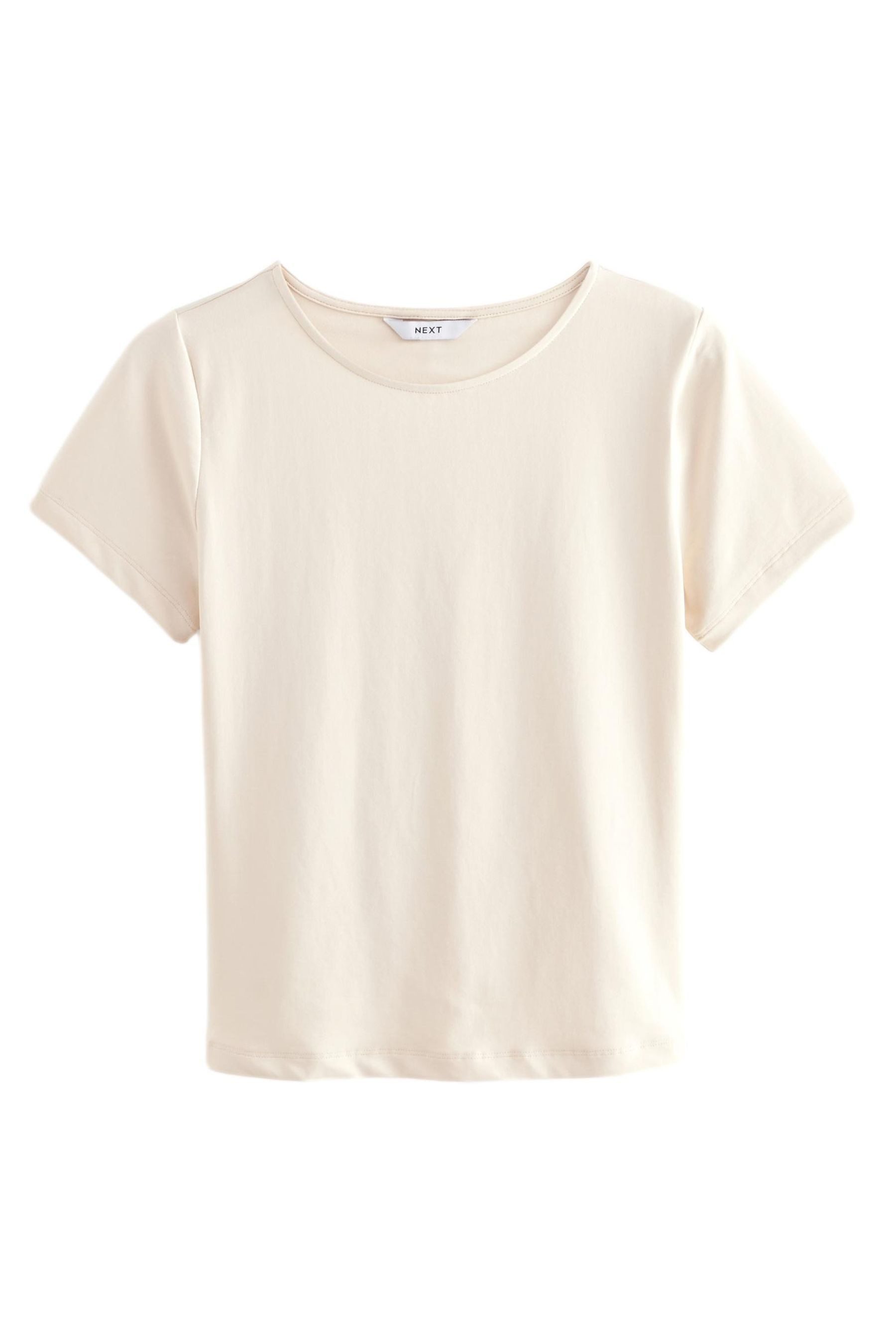 Next T-Shirt Weiches Slim Fit Kurzarm-T-Shirt, Kurzgröße (1-tlg)