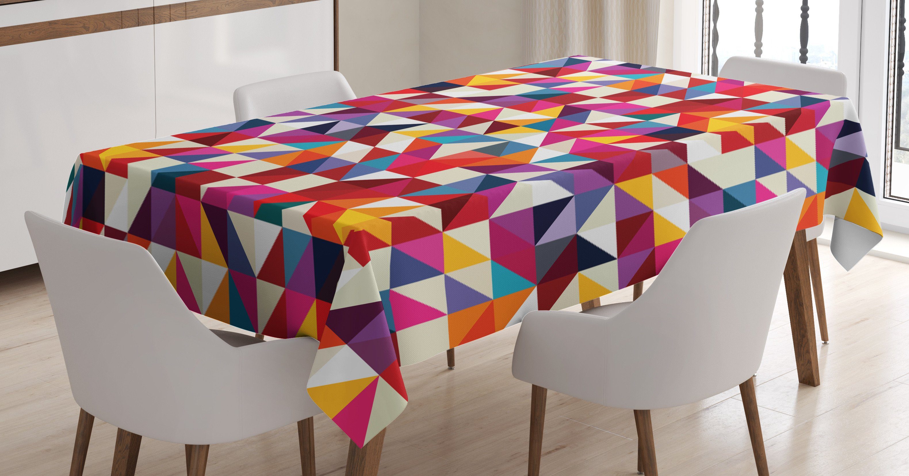 Abakuhaus Tischdecke Farbfest Bereich Farben, Waschbar geeignet Klare Geometrisch Bauhaus-Art-Muster Außen Für den