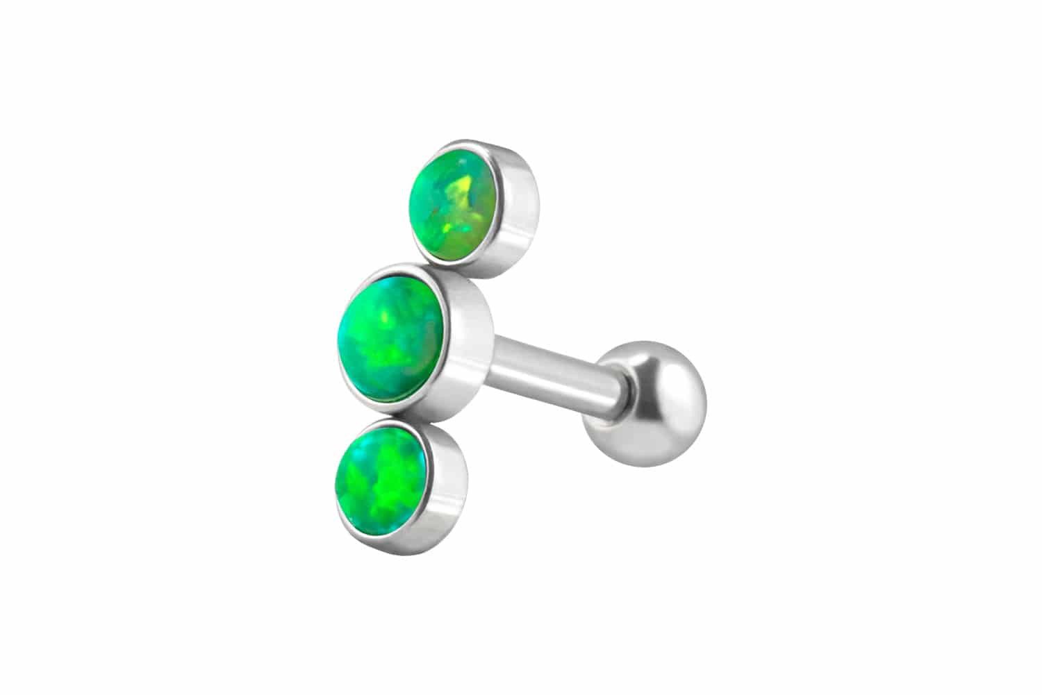 Piercing-Set Chirurgenstahl Ohrpiercing 3 SYNTHETISCHE OPALE