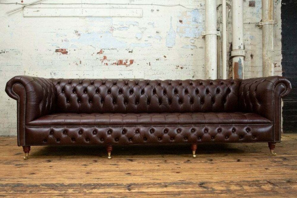 JVmoebel Couch Sitzer cm 4 Chesterfield Sofa 240 Design 4-Sitzer,