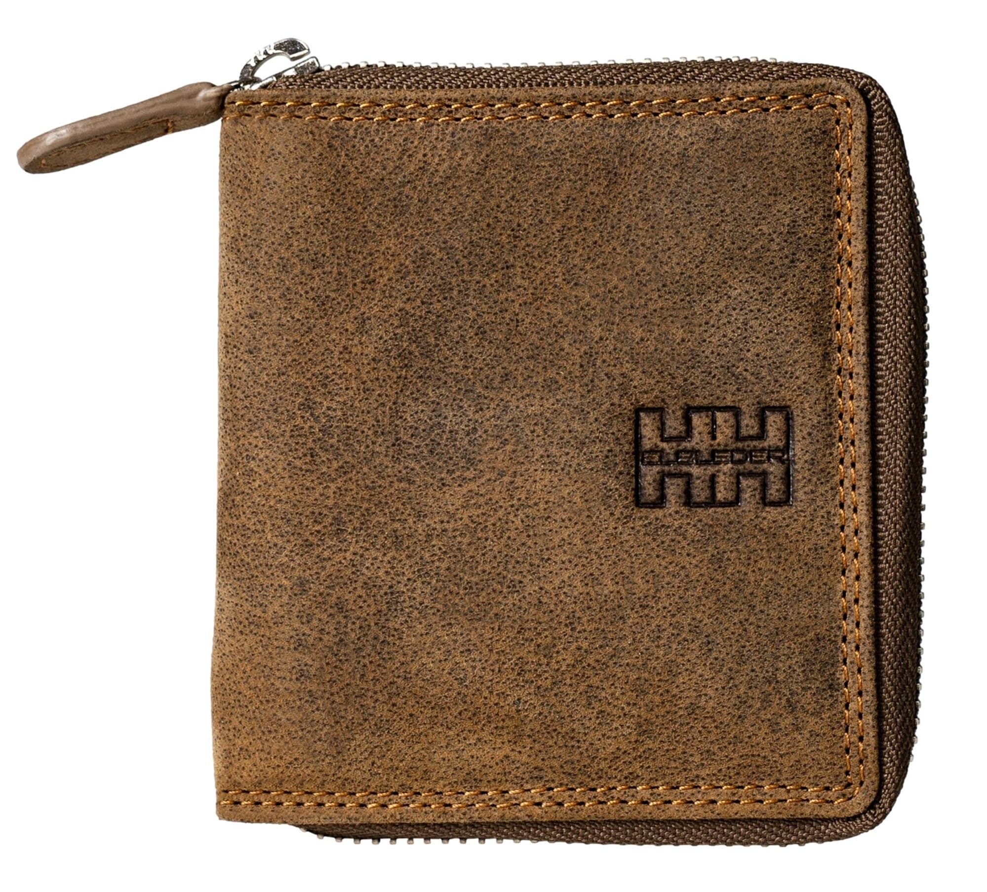 Elbleder Geldbörse 109 Carré umlaufender Reißverschluss kleineres Hochforma günstig online kaufen