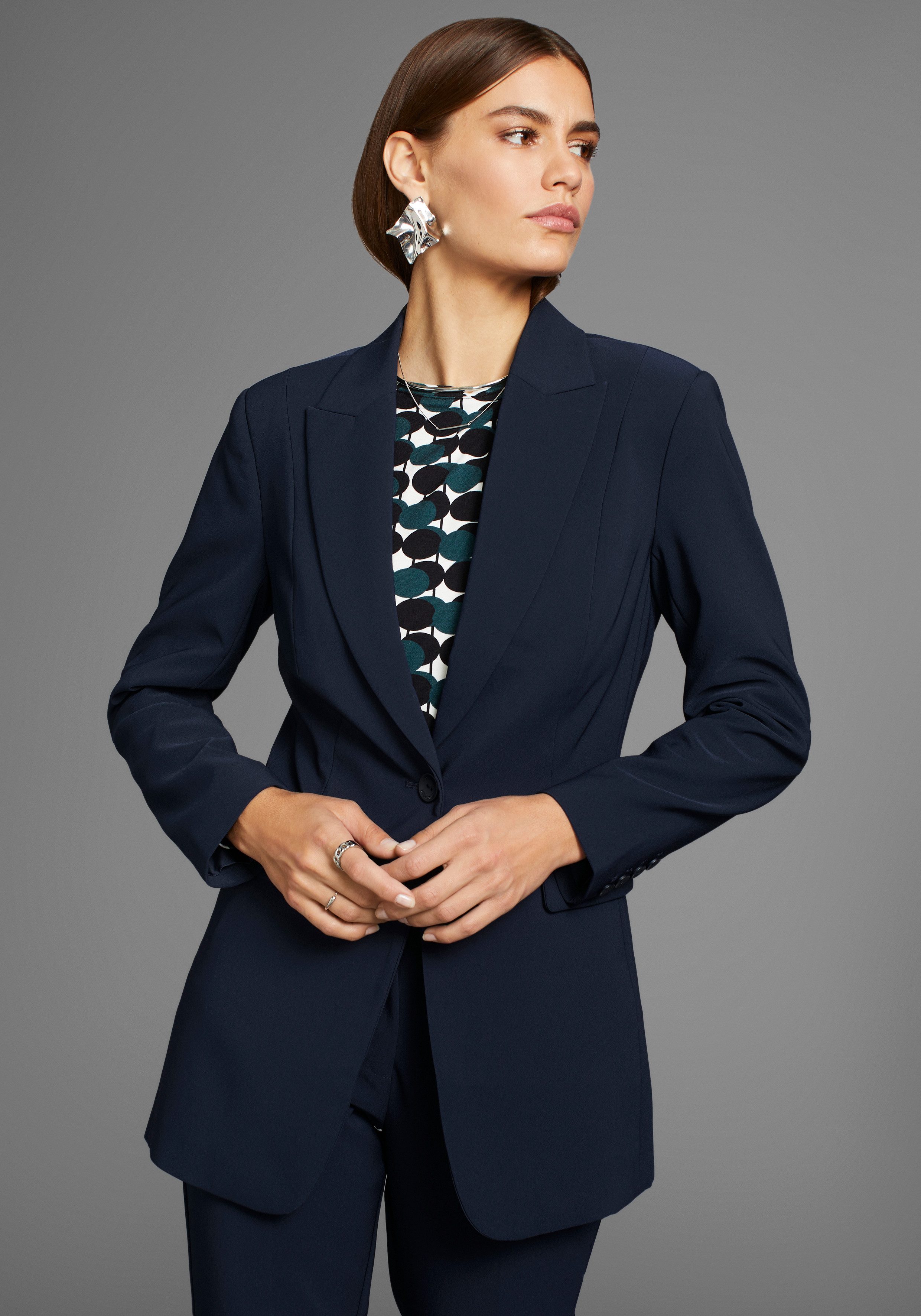 HECHTER PARIS Longblazer ohne Kragen günstig online kaufen
