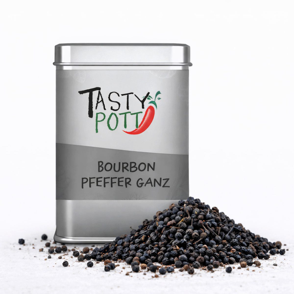 Tasty Salz Tasty Pott Bourbon Pfeffer - schwarz, ganz 50g