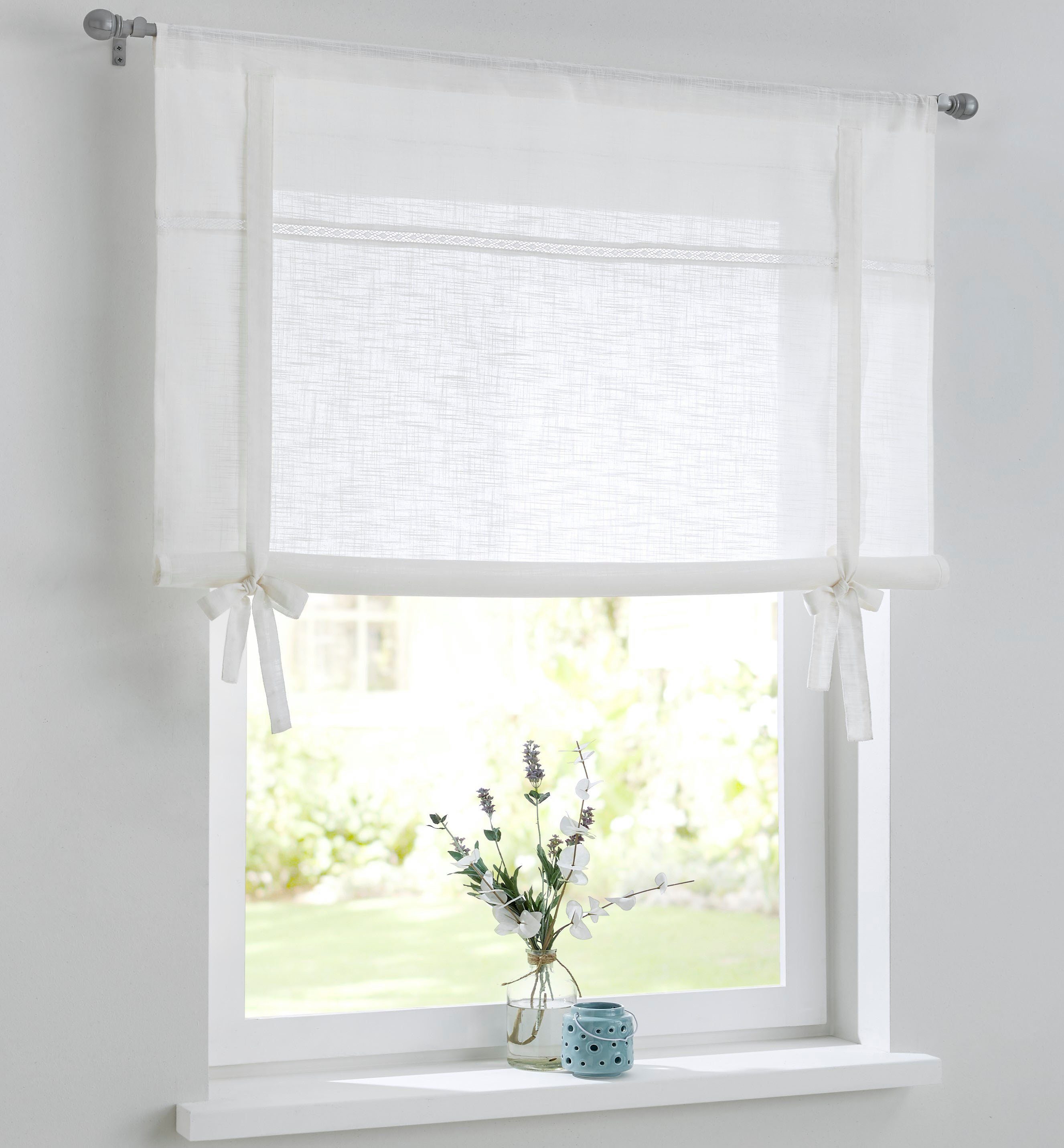 Kutti Bindegardine Vicky (1 St), Stangendurchzug, halbtransparent, Leinenst günstig online kaufen