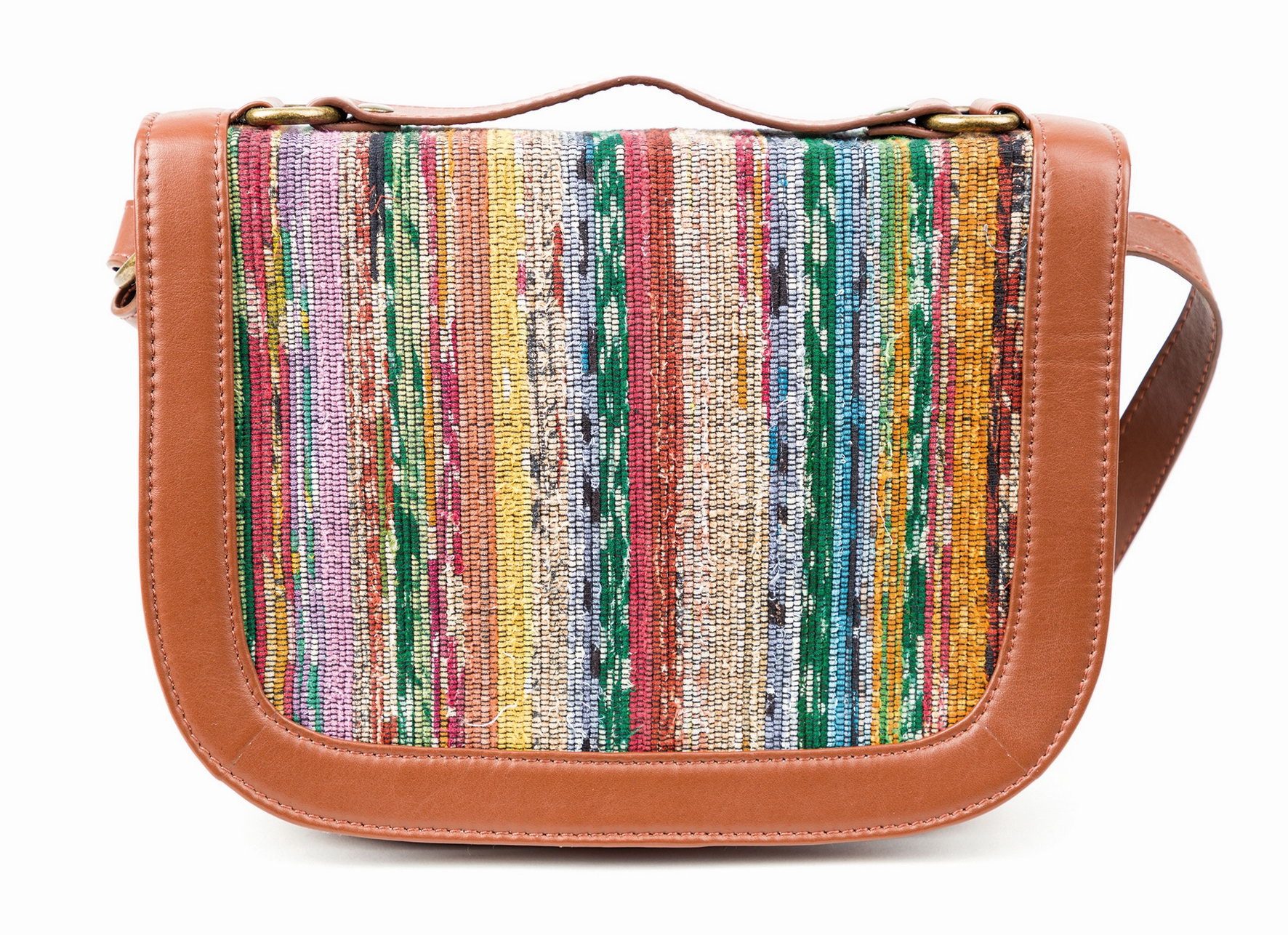 El Puente Schultertasche Schultertasche, Handmade, Fair Trade