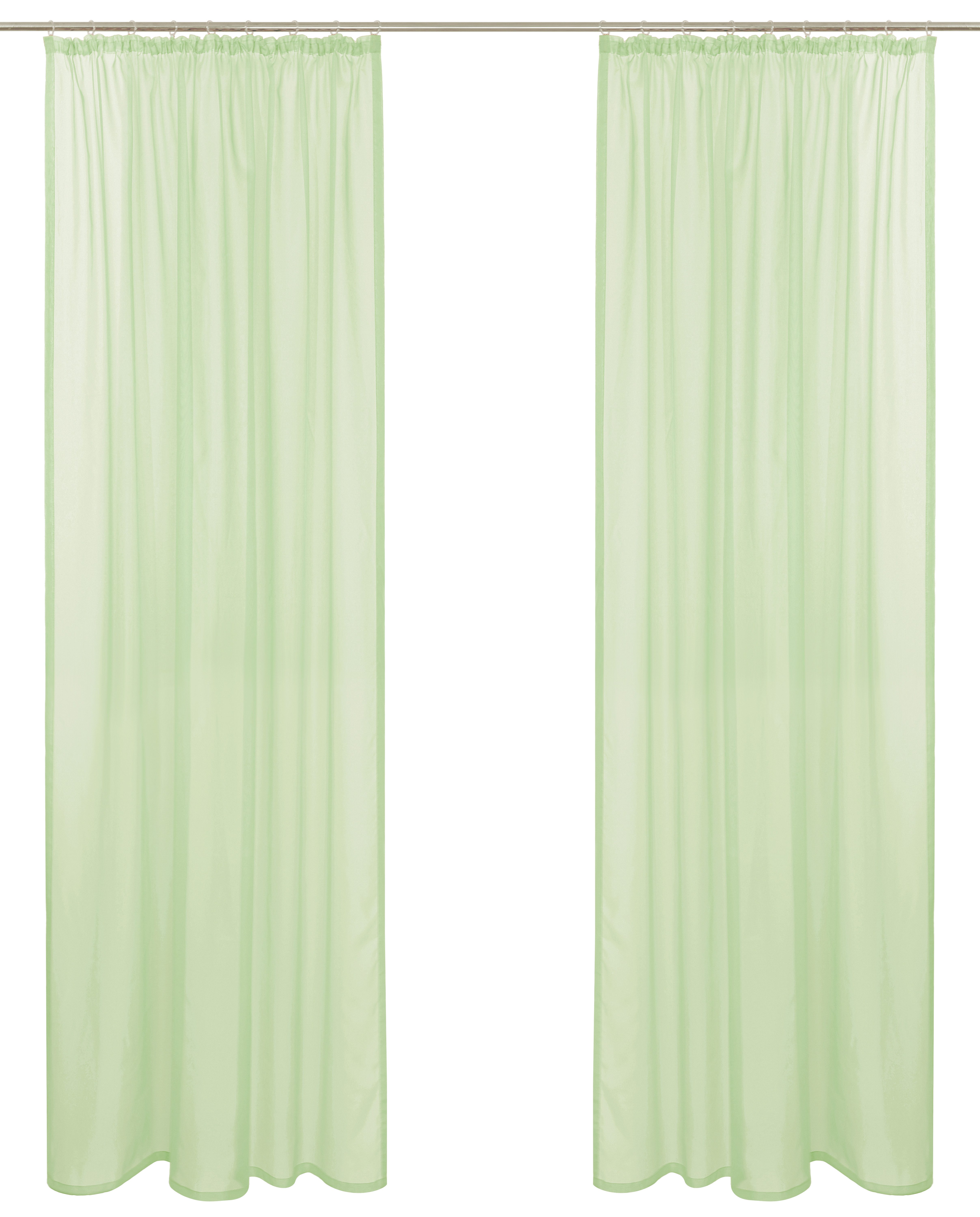 OTTO home Gardine XANA (1 St), Kräuselband, transparent, Voile, Bestseller, einfarbig, 1 bzw. 2 Schals, pflegeleicht, Beststeller!