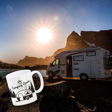 speecheese Tasse Camping Queen Kaffeebecher mit wunderschönen Reisemotiven