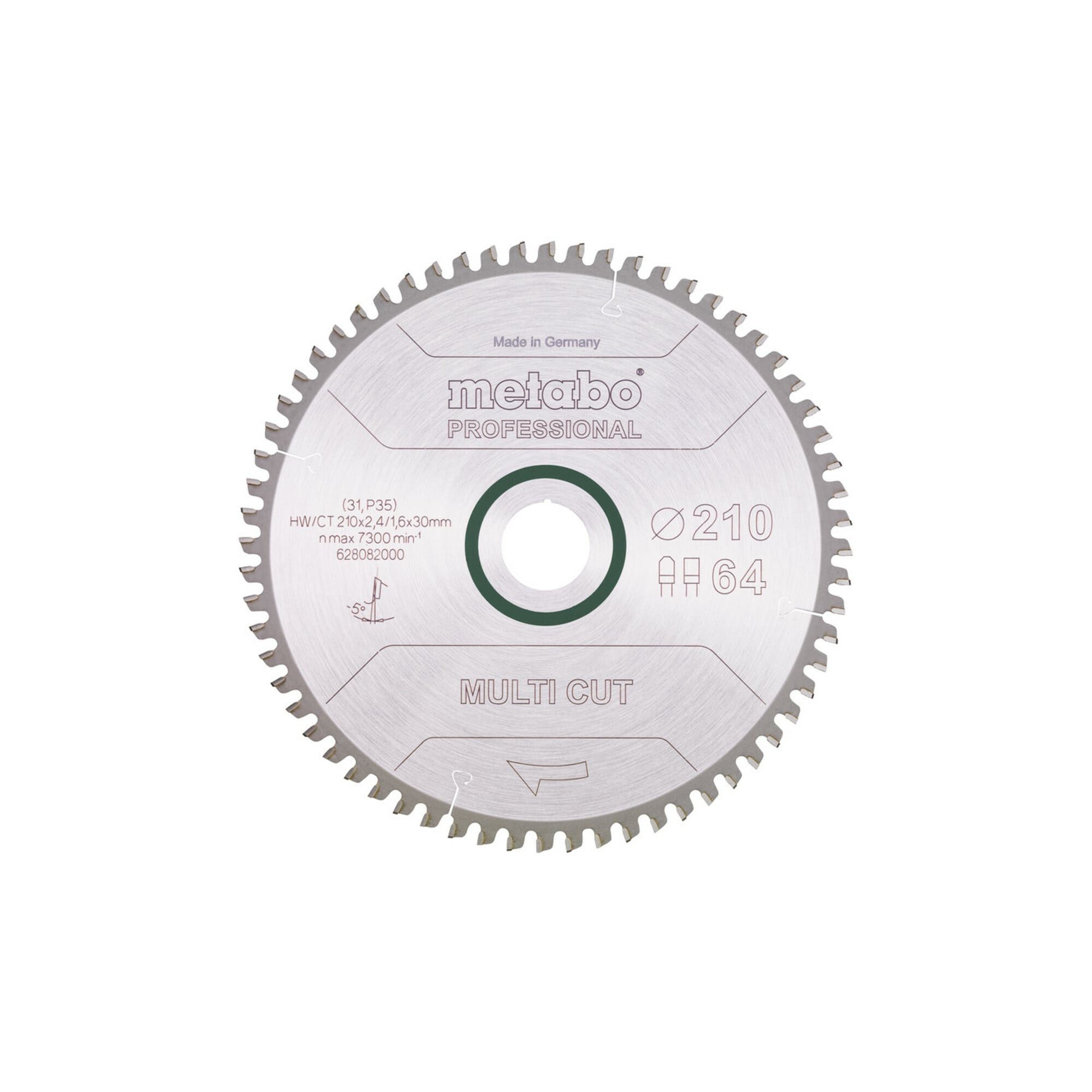 metabo Kreissägeblatt Metabo Sägeblatt "multi cut - professional", 210x2,4/1,6x30, Z64 FZ/TZ