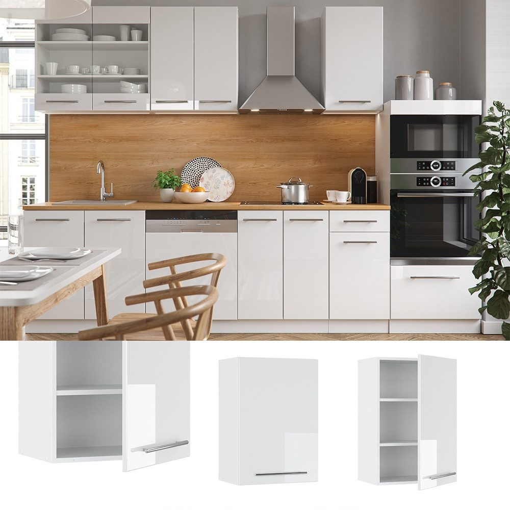 Vicco Hängeschrank Fame-Line, Weiß Hochglanz/Weiß, 50 cm (1-St)