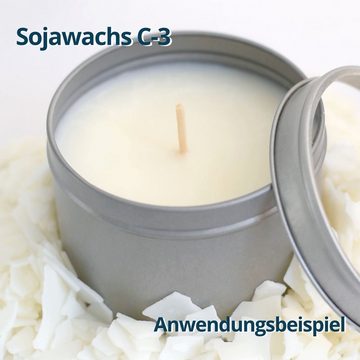 DistrEbution Bastelnaturmaterial DIY-Set Dosenkerzen mit Sojawachs Kerzenwachs, Kerzen selber machen, (Set)