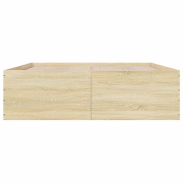 vidaXL Bett Bettgestell Sonoma-Eiche 160x200 cm Holzwerkstoff