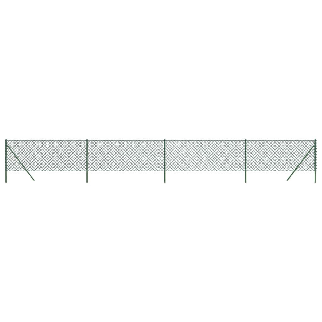 vidaXL Gartenzaun Maschendrahtzaun Grün 0,8x10 m, günstig online kaufen