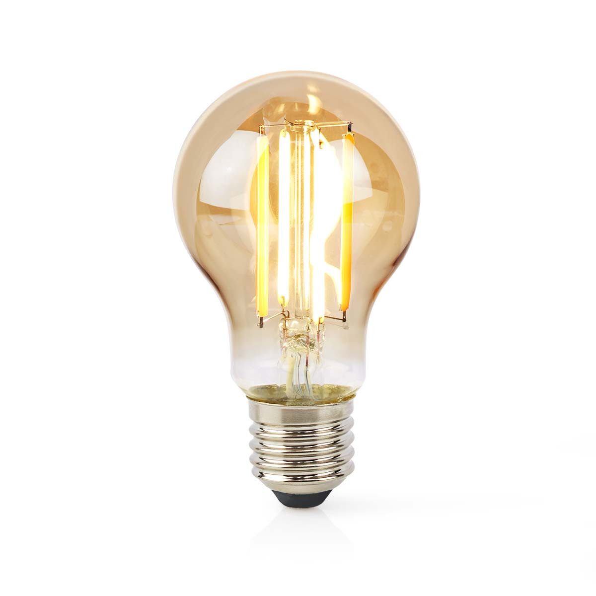 Nedis Smarte LED-Leuchte WIFILRF10A60, Kombinieren Sie moderne Technologie mit einer klassischen dimmbaren Filament-Glühlampe, Warmweiss, WLAN-fähig, dimmbar per App, warmweißes Licht für Gemütlichkeit