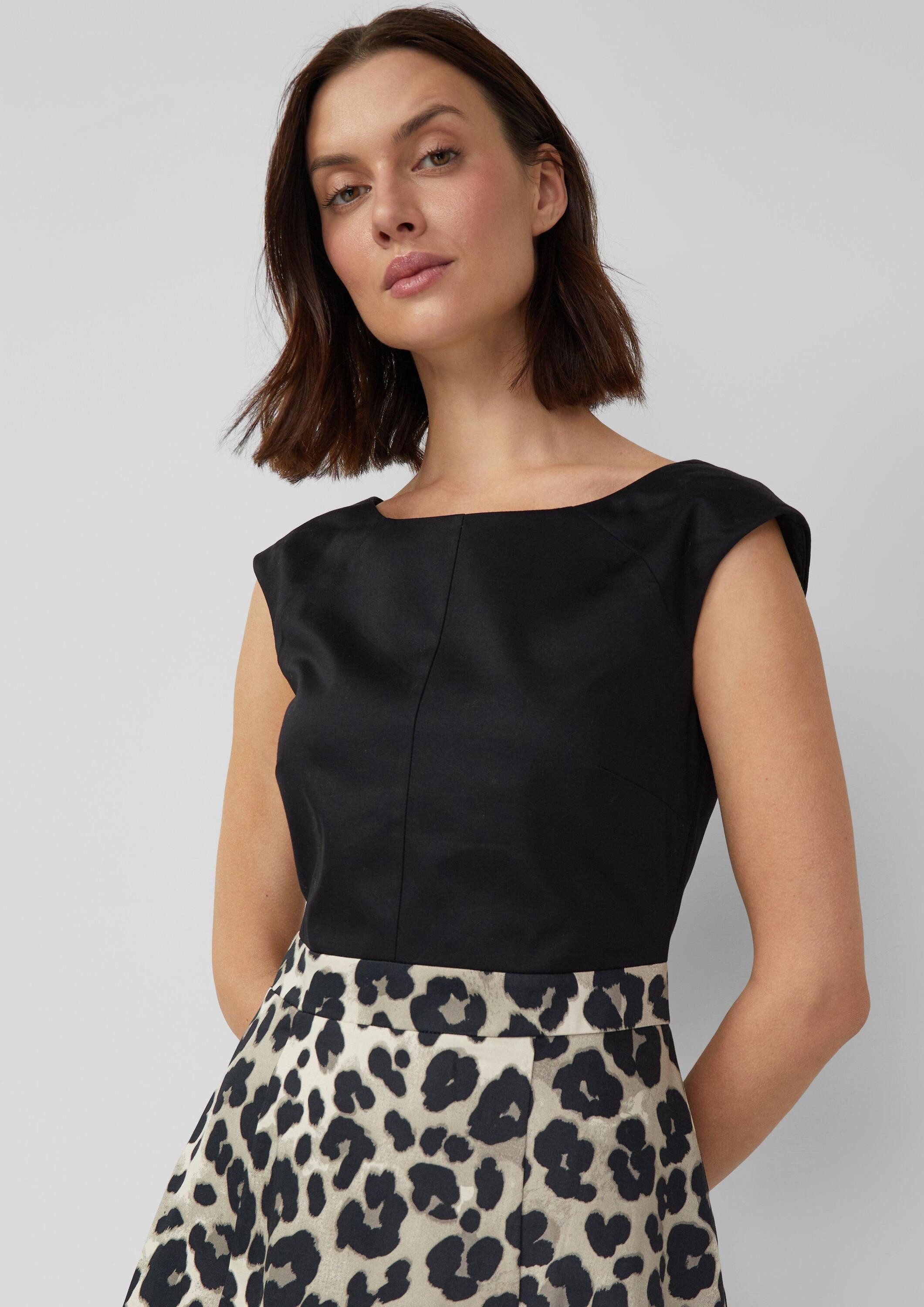 s.Oliver Midikleid Kleid Ausgestelltes Etuikleid mit Leo-Rock