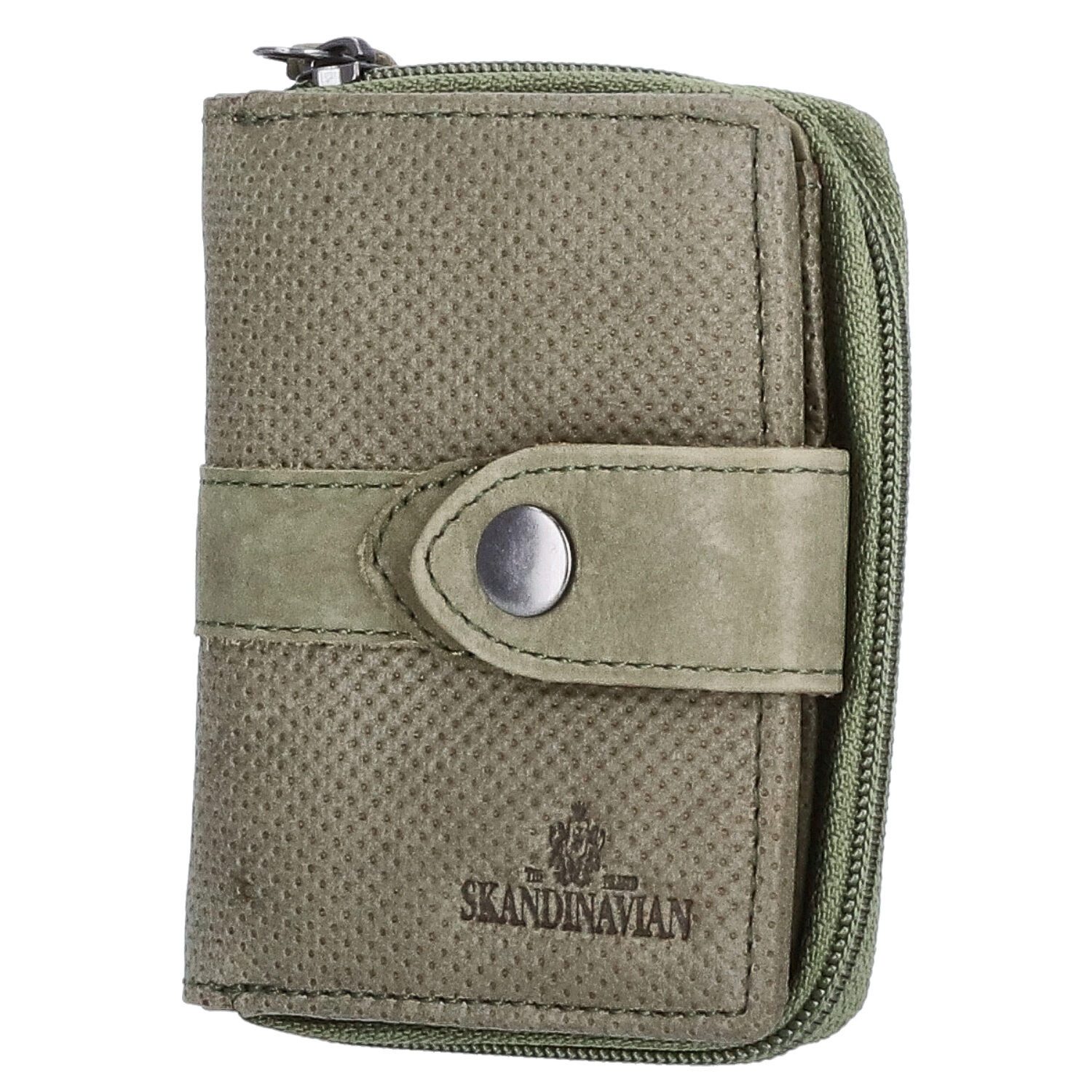 Geldbörse The Skandinavian Brand Damen Leder Geldbörse klein - Green