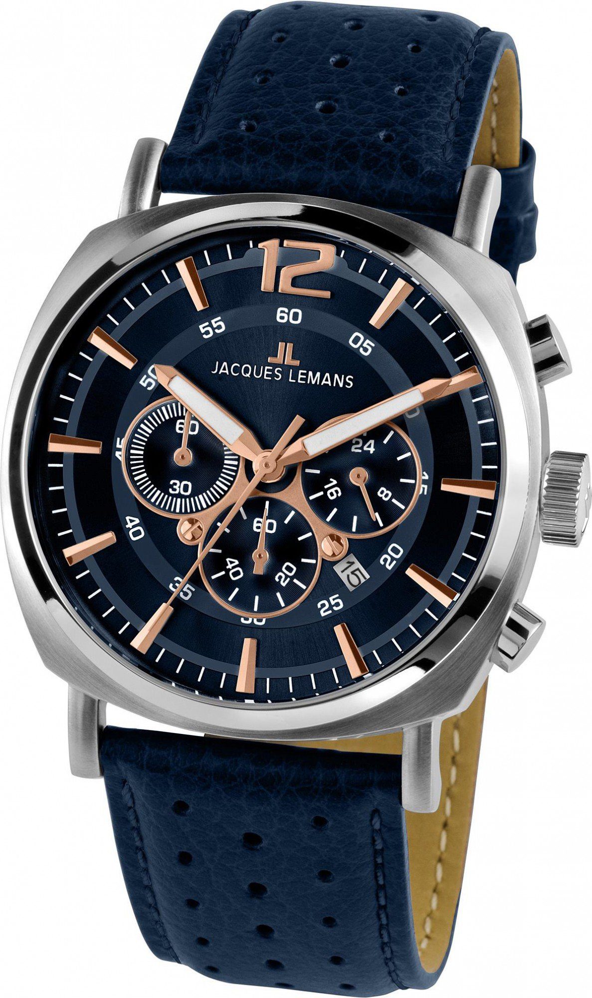 Jacques Lemans Lugano Chronograph Herrenchronograph Klassisch Klassisch Lemans Jacques schlicht, 1-1645I schlicht