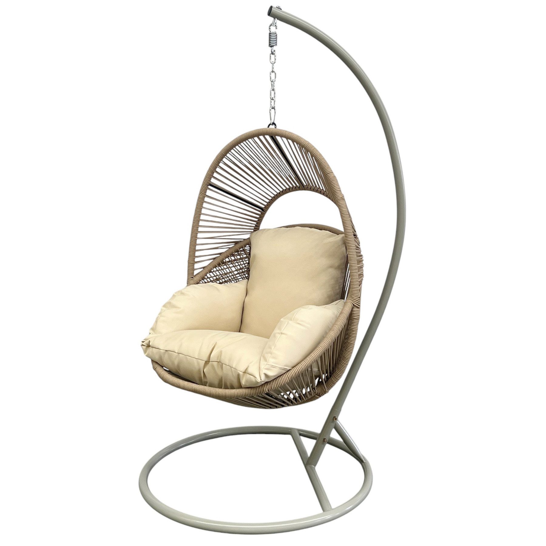 riess-ambiente Hängesessel AIR ROPE beige / greige - inkl. Kissen, In- & Ou günstig online kaufen