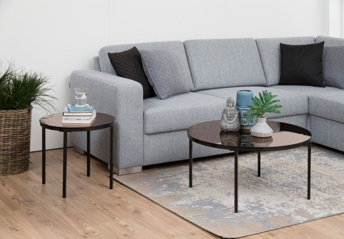 GRACE Couchtisch mit bronzefarbenen von EBUY24 - Einrichtungsvorschlag
