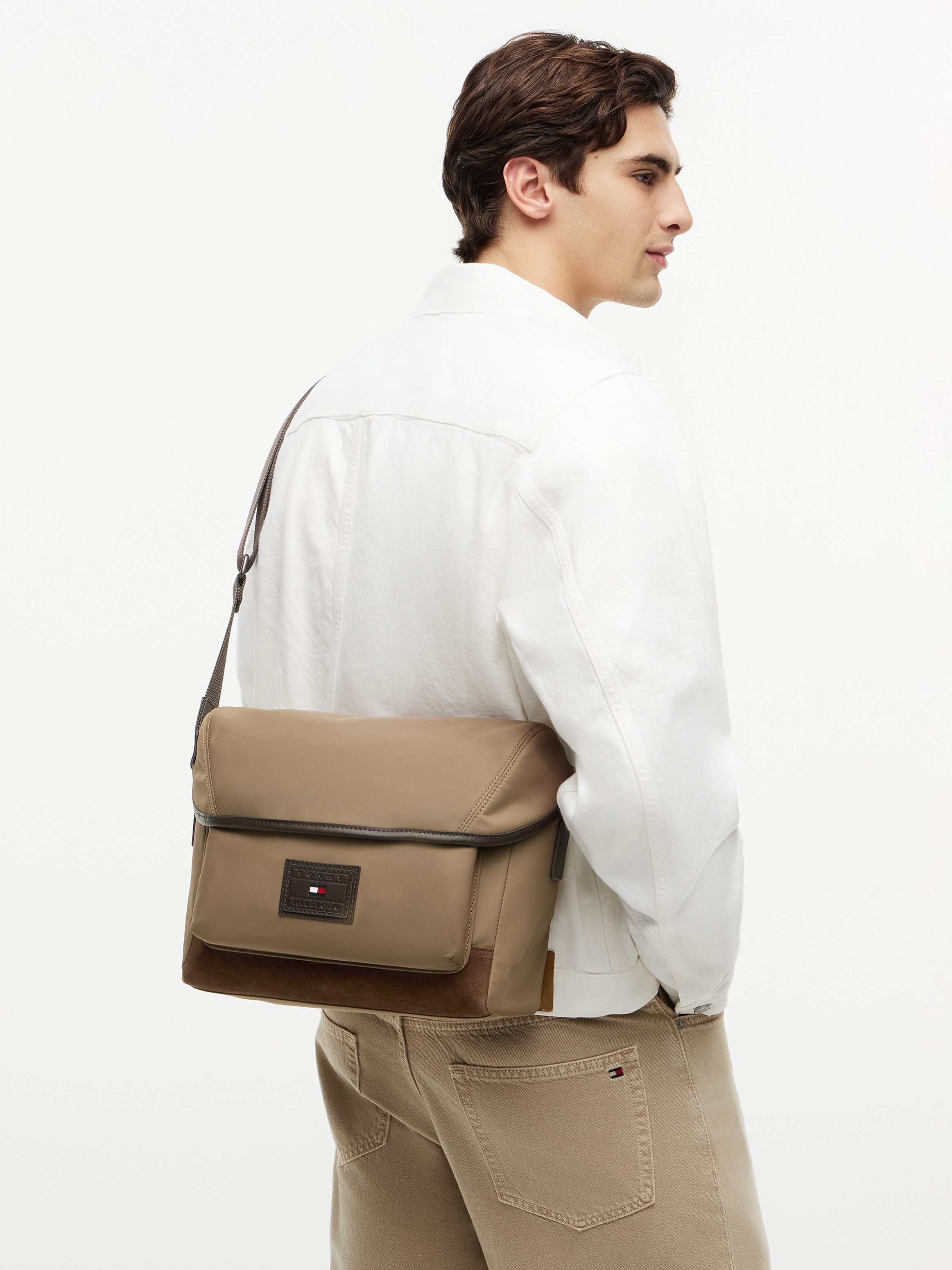 Tommy Hilfiger Umhängetasche TH HERITAGE SATCHEL, Herren Schultertasche mit viel Stauraum