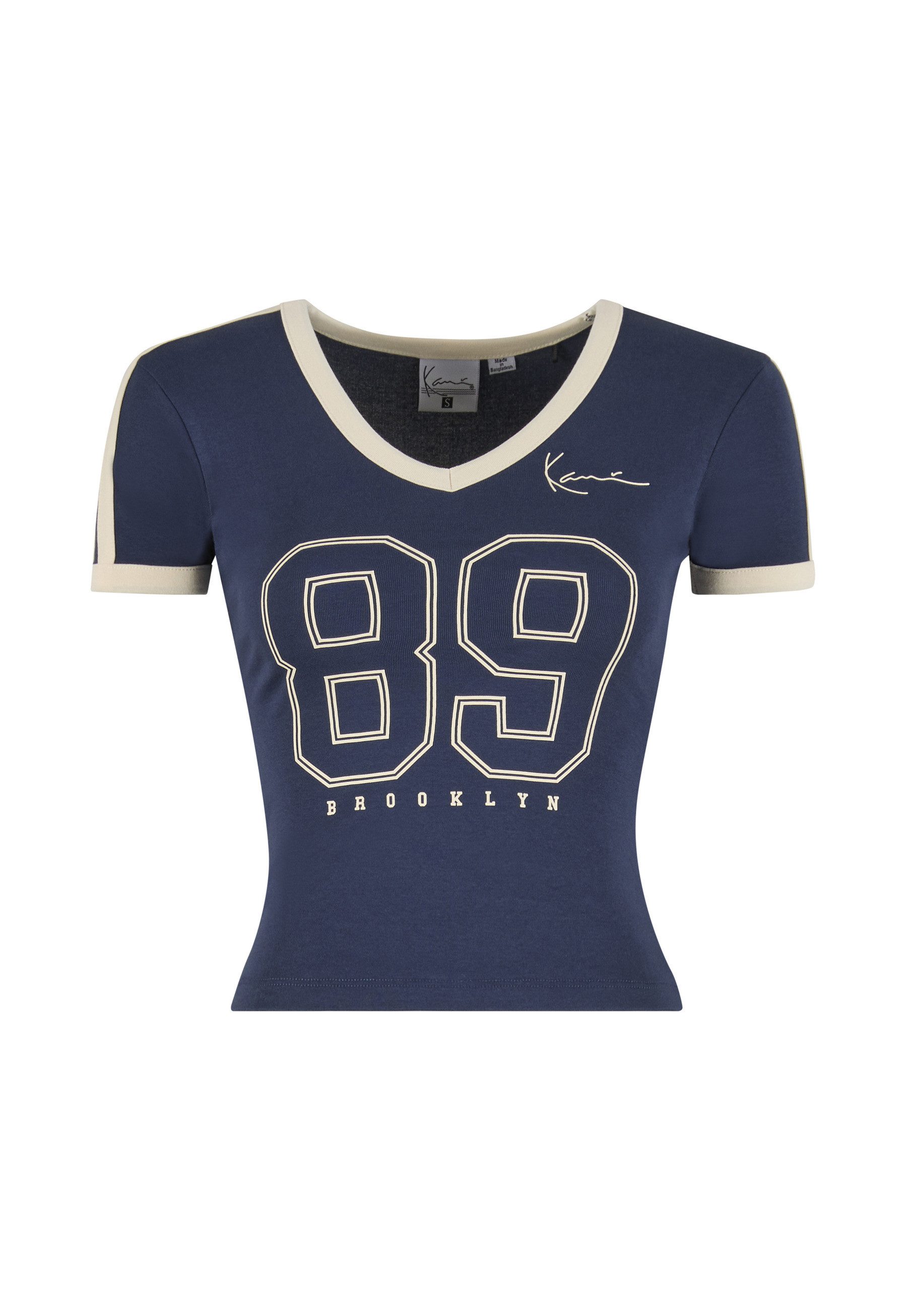 Karl Kani T-Shirt Karl Kani Signature 89 College Tiny V-Neck T-Shirt (1-tlg)