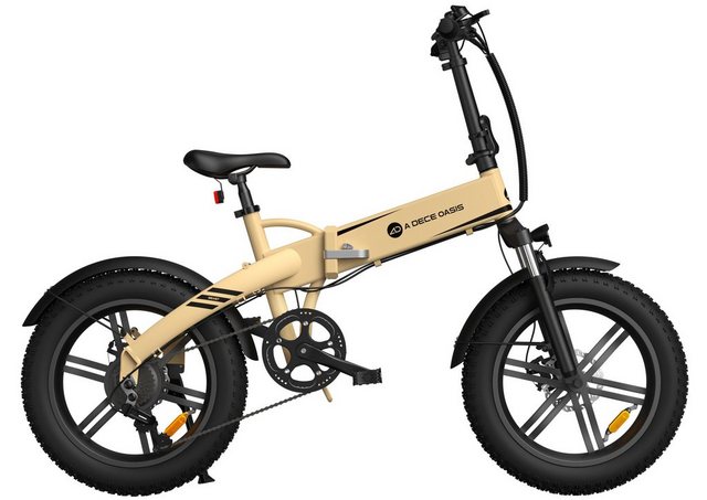 ADO E-Bike A20F Beast Fat Reifen, Pedelec klapprad, Fingerabdruck schloss, 7 Gang, Kettenschaltung, 522,00 Wh Akku, ebike Damen, herren, StVZO,akku 36v 14,5Ah,E-Mountainbike