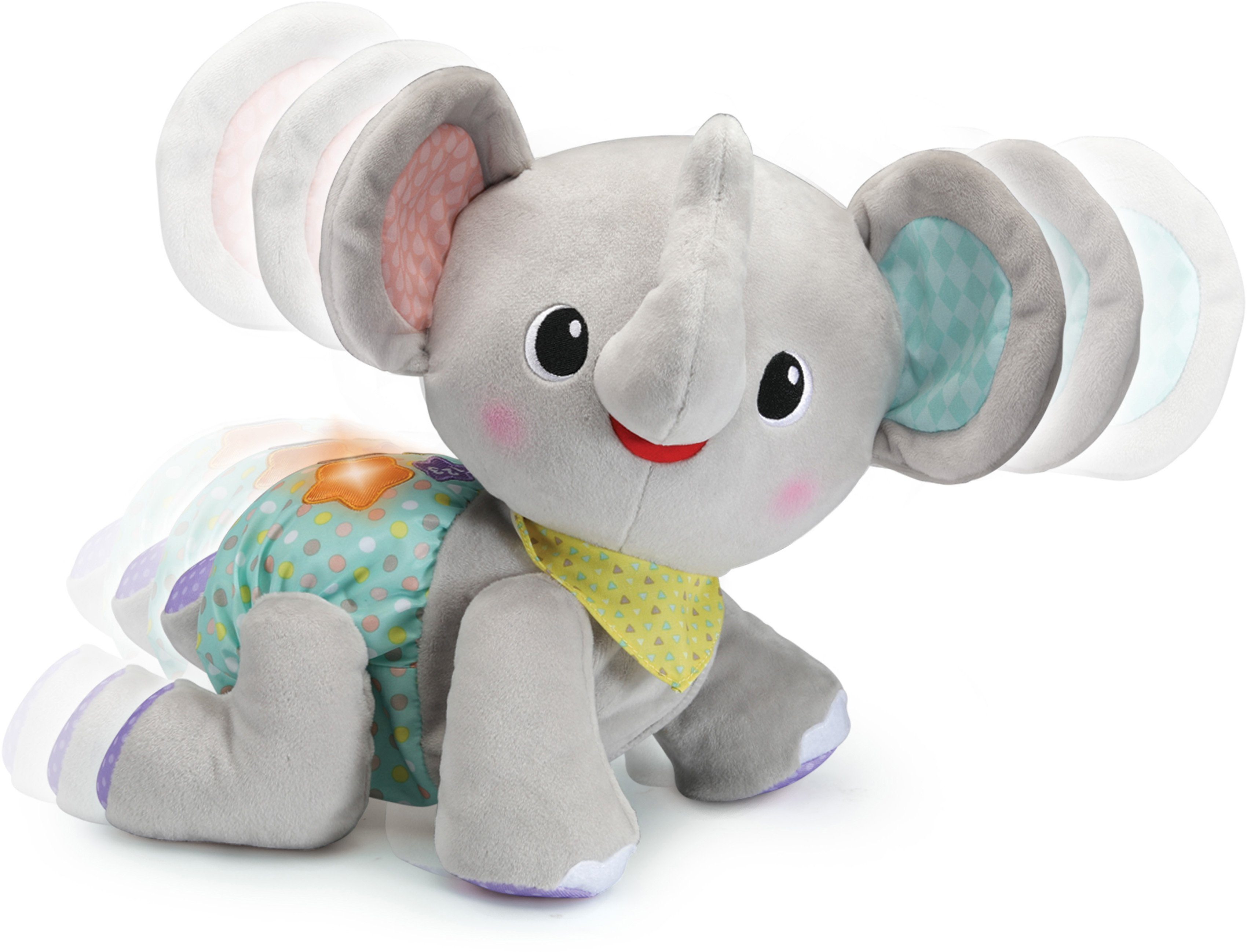 Kuscheltier VTechBaby, Krabbel mit mir - Elefant, grau
