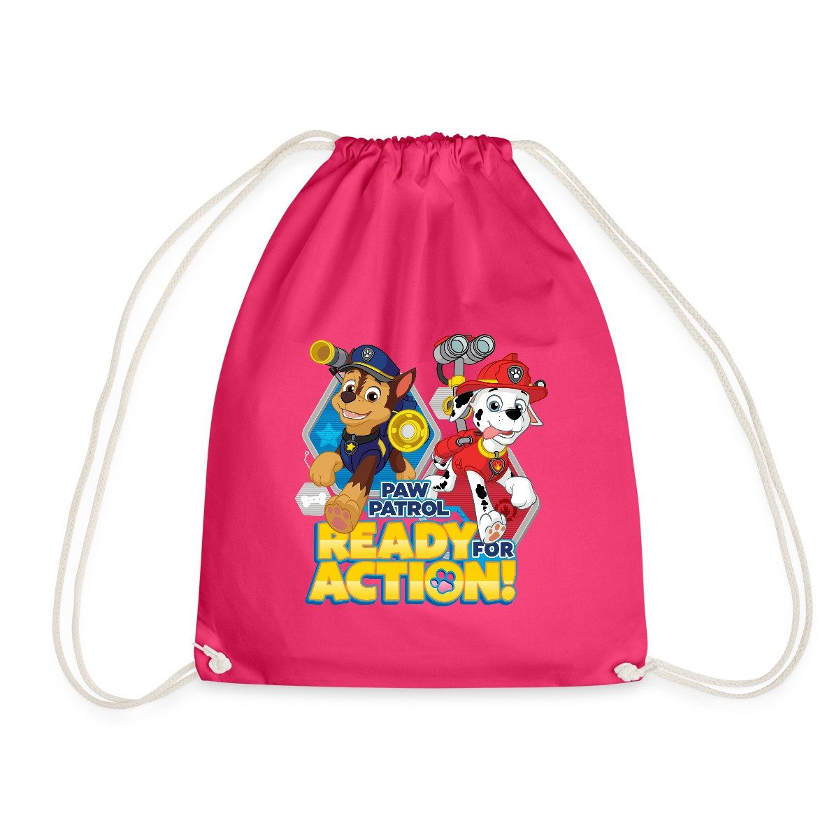 Spreadshirt Turnbeutel Paw Patrol Pawfect Teamwork Chase Marshall Turnbeutel (1-tlg)