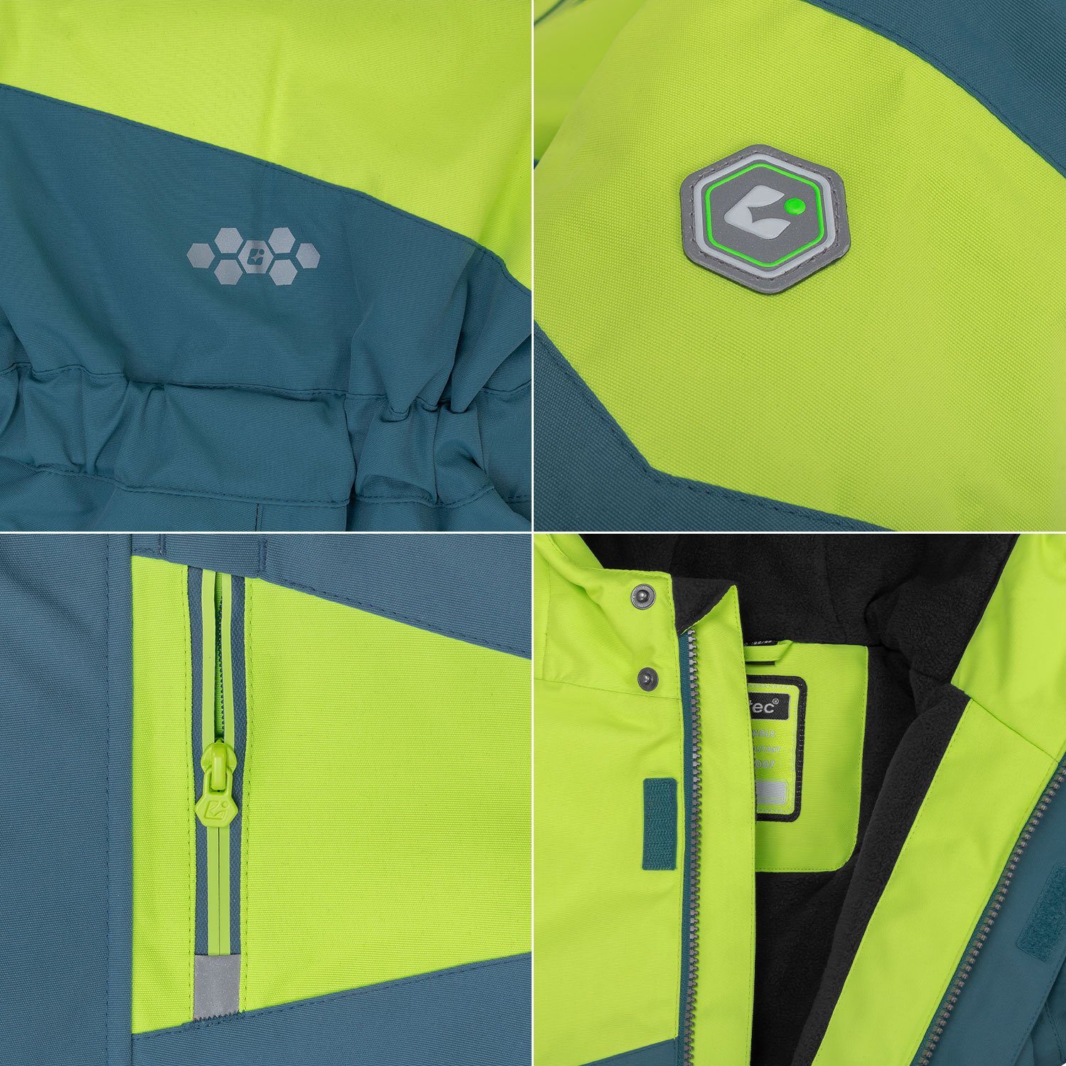 Killtec Snowsuit for Kids, Blue/Green, Fleece Lining