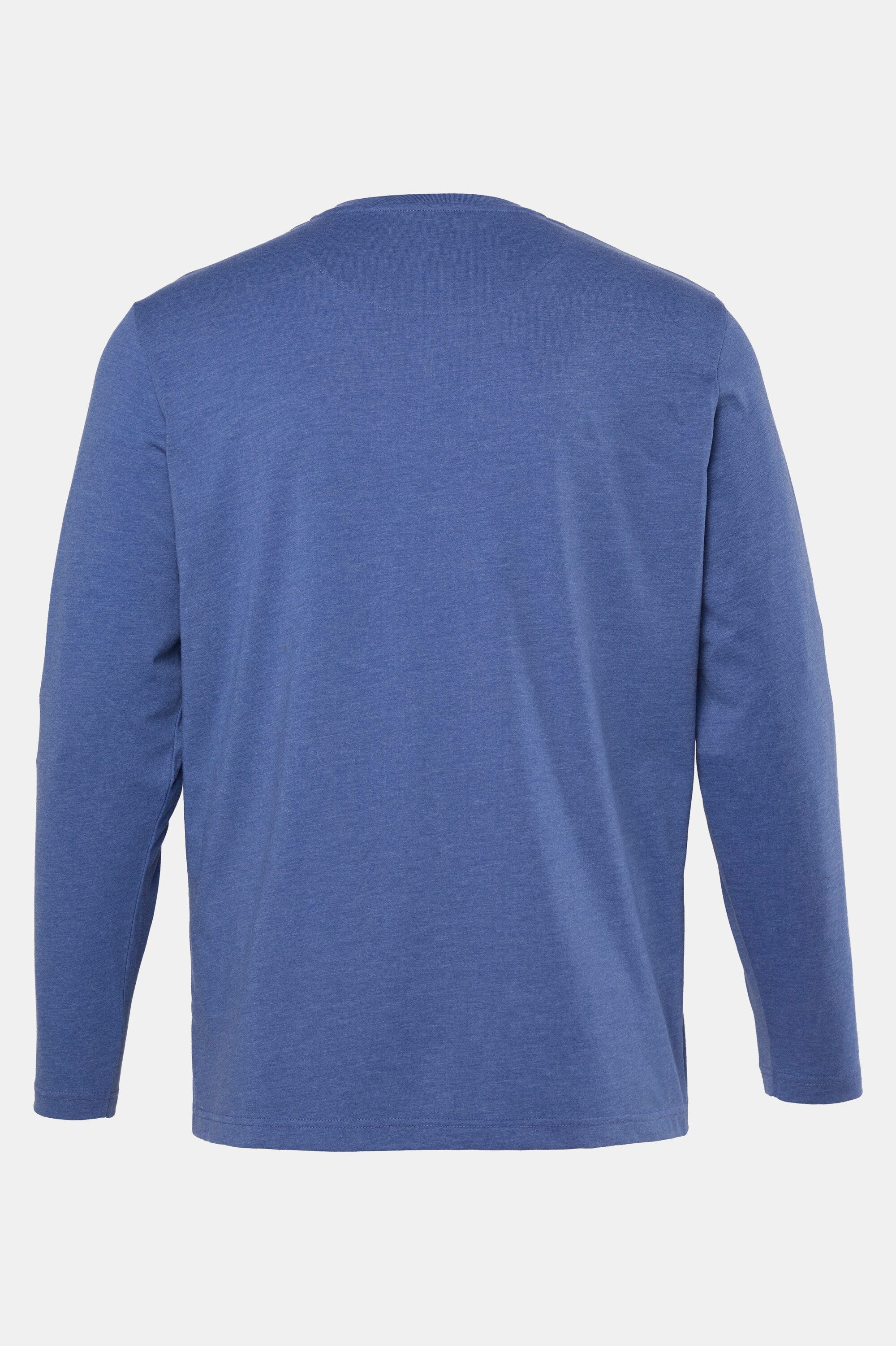 Men Plus T-Shirt Henley Basic Langarm Rundhals Bestseller – Bild 3 von 3