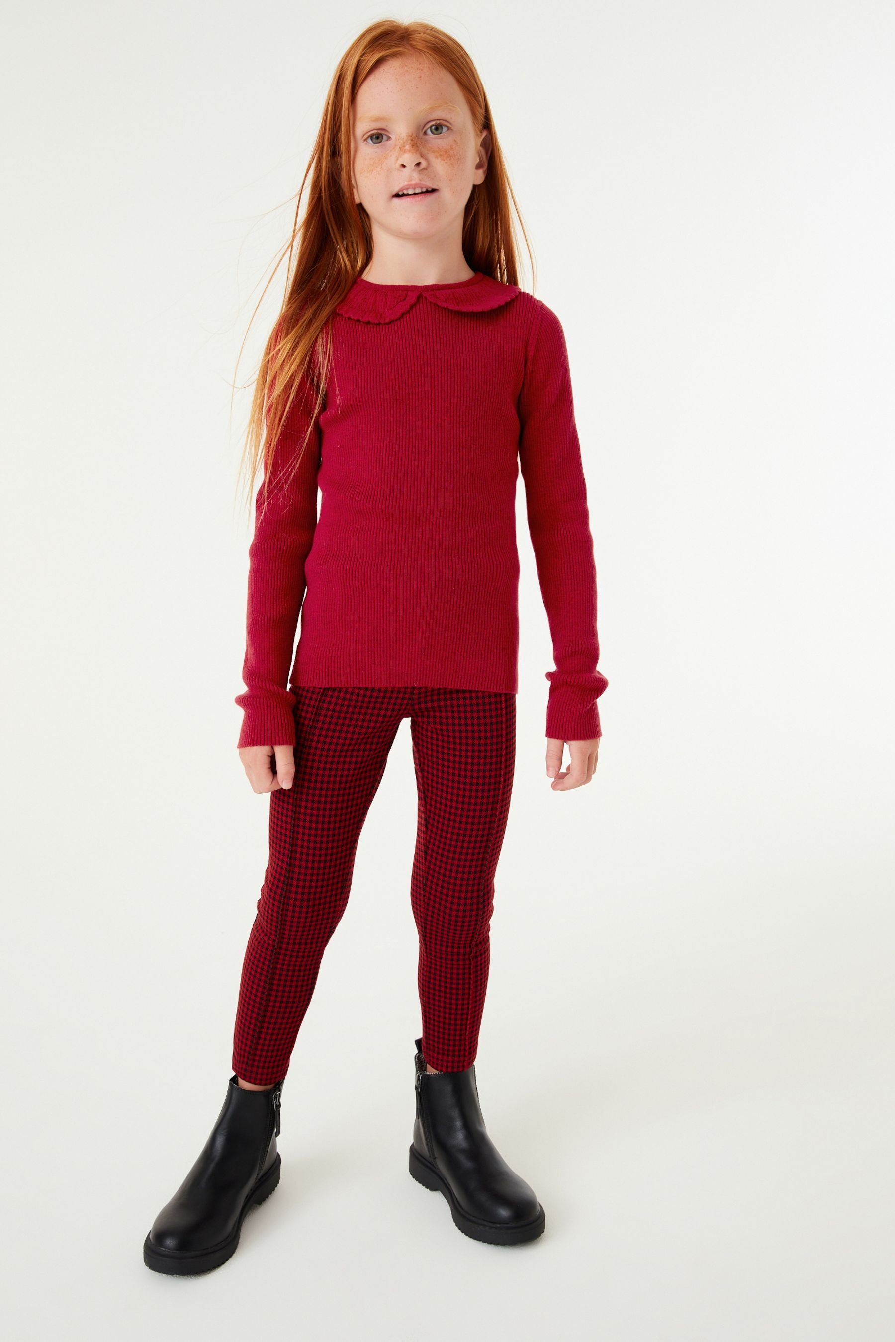 Next Kragen Pullover (1-tlg) mit Strickpullover Red