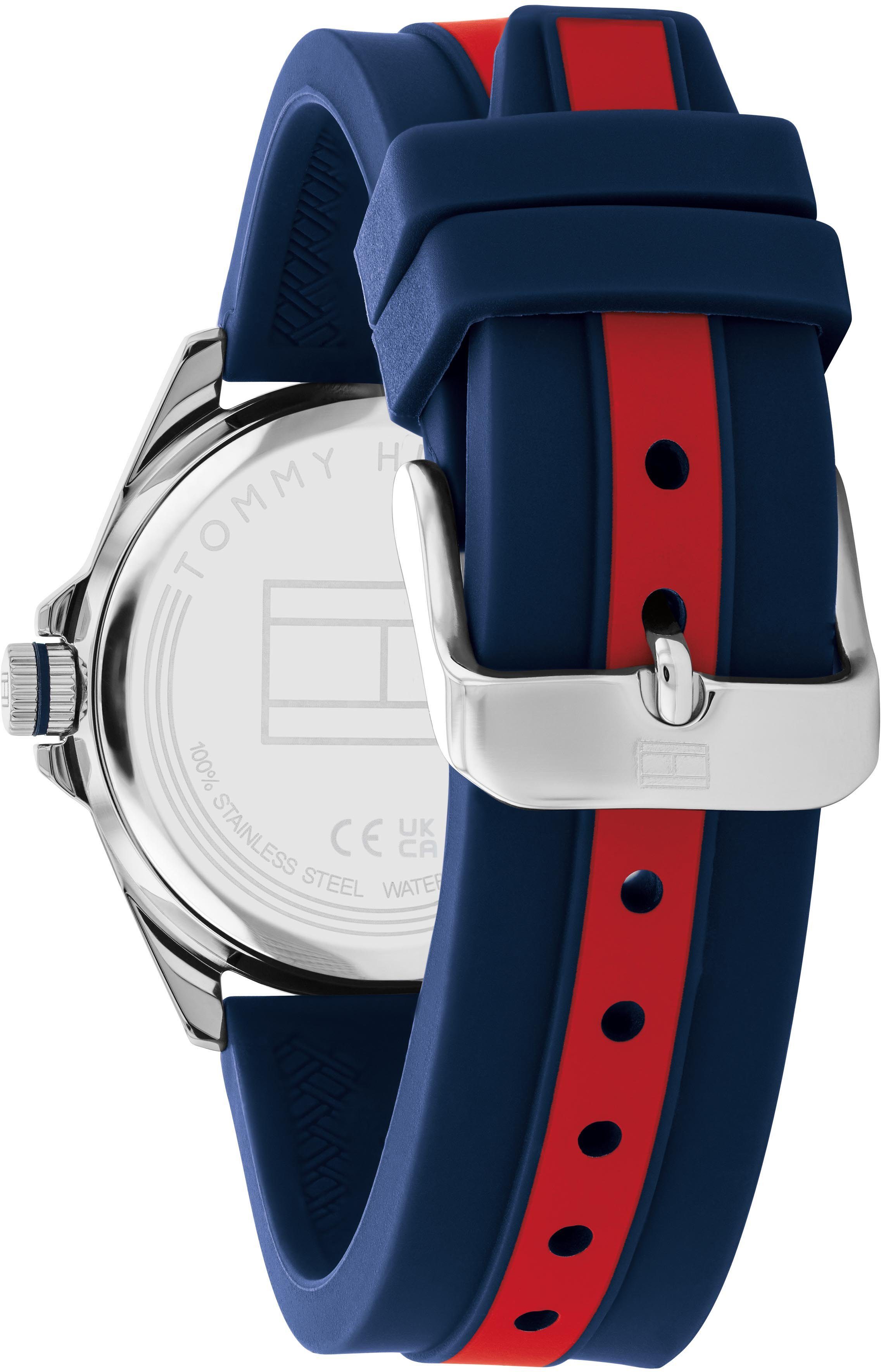 Tommy Hilfiger Quarzuhr KIDS 1720019, Armbanduhr, Kinderuhr, analog, Silikonarmband, Geschenkidee