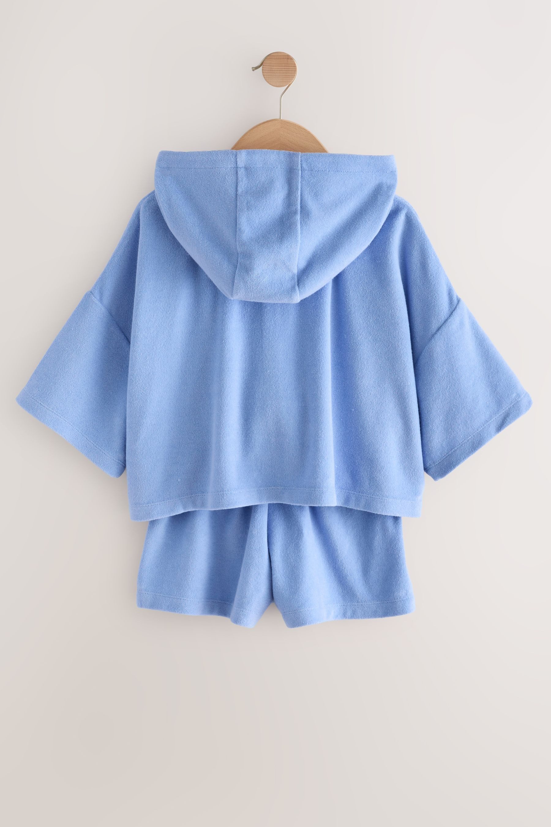 Next Badeponcho Frottee-Kapuzenjacke und Shorts im Set, Baumwolle, Polyester